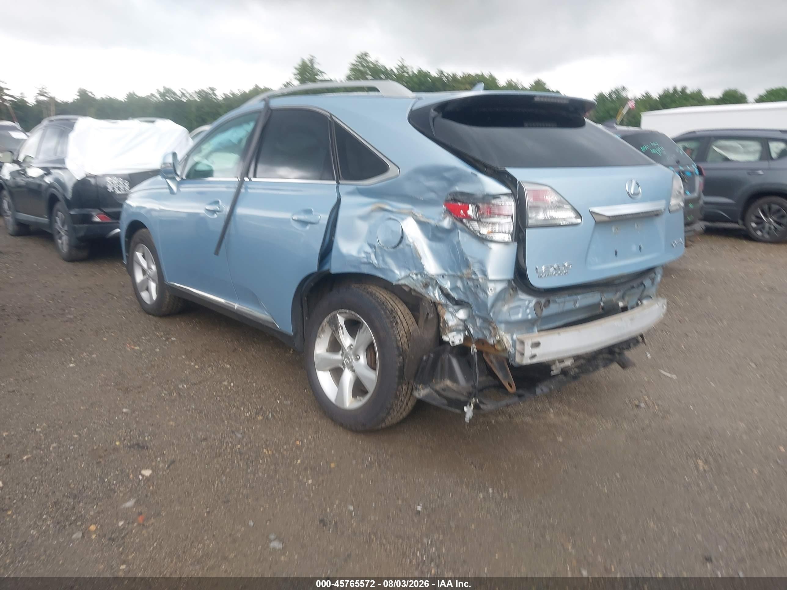 2010 Lexus Rx 350   Blue vin: 2T2BK1BAXAC055217
