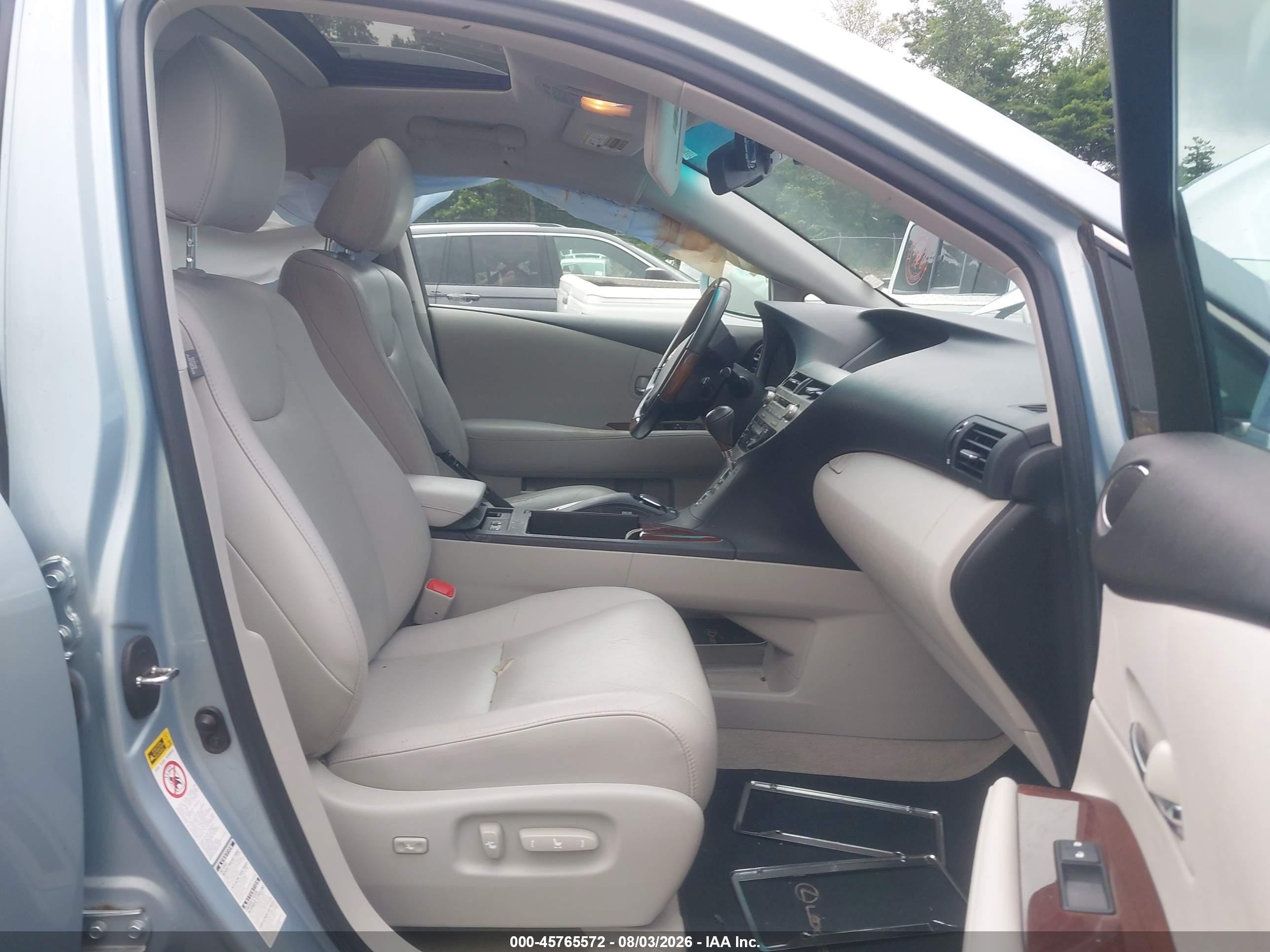 2010 Lexus Rx 350   Blue vin: 2T2BK1BAXAC055217