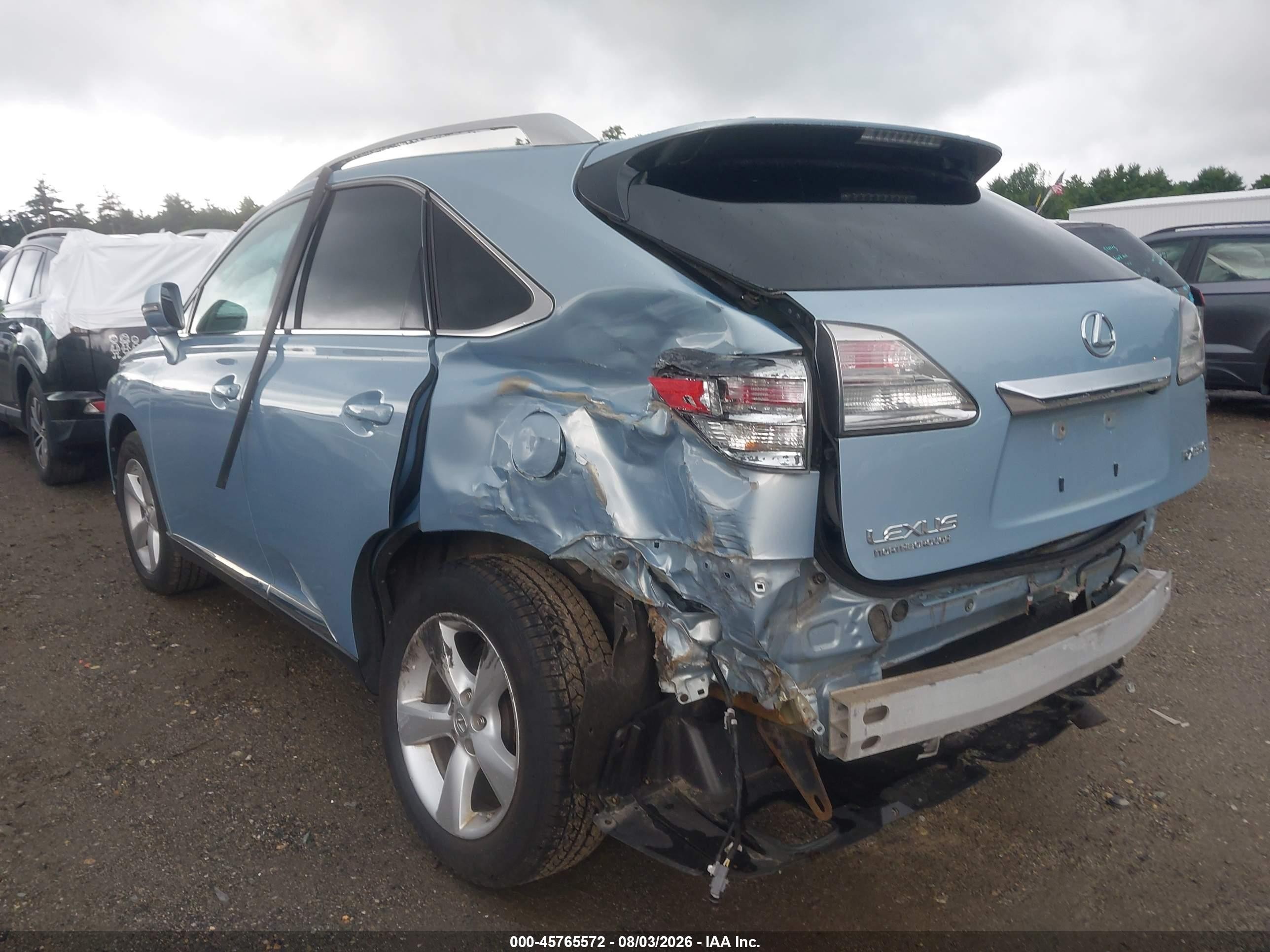 2010 Lexus Rx 350   Blue vin: 2T2BK1BAXAC055217
