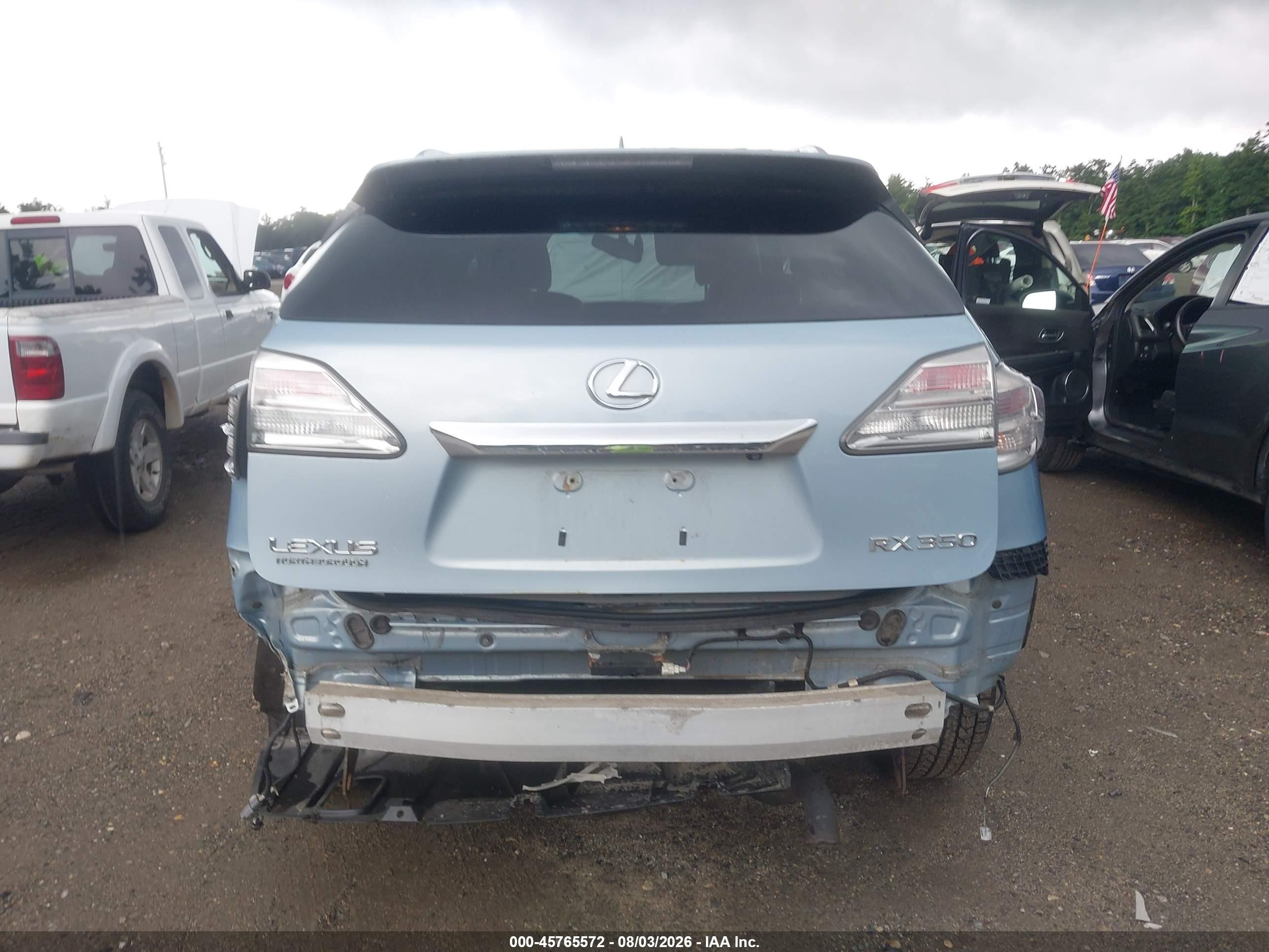 2010 Lexus Rx 350   Blue vin: 2T2BK1BAXAC055217