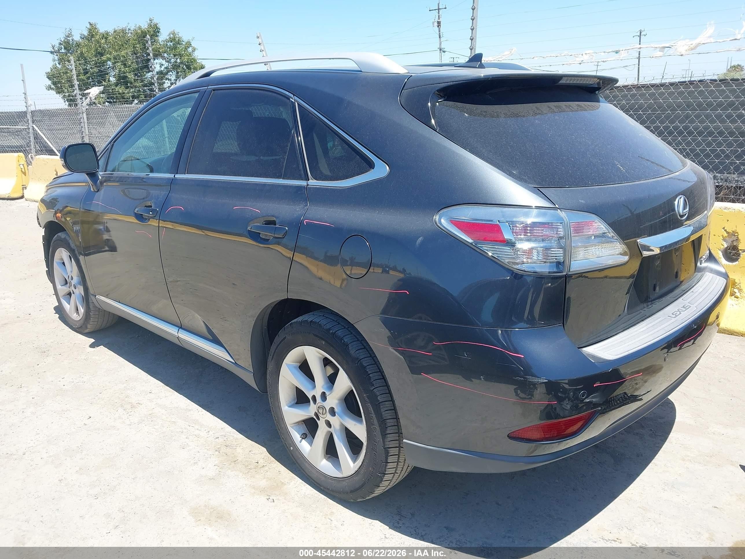 2011 Lexus Rx 350   Black vin: 2T2BK1BAXBC101341