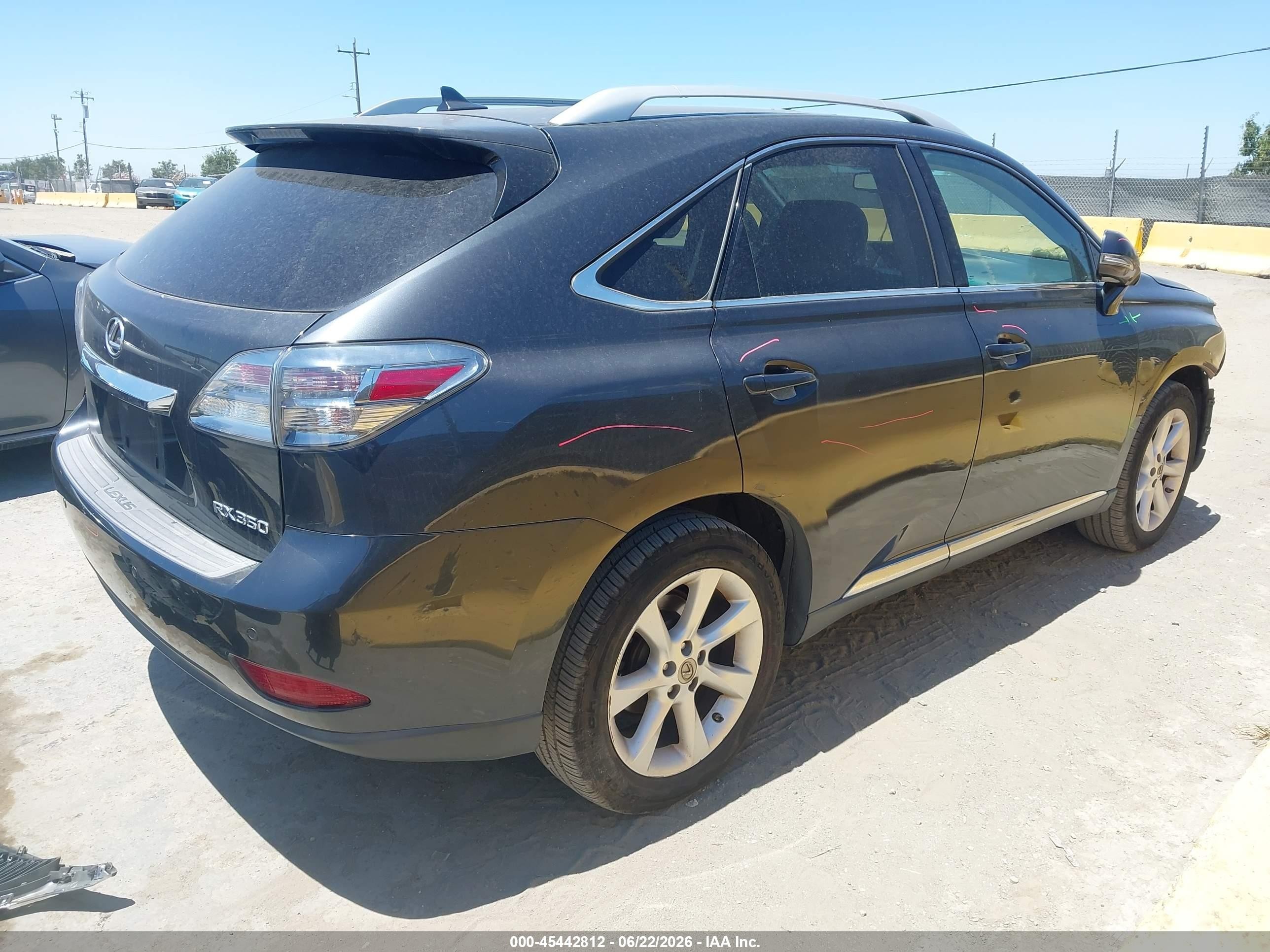 2011 Lexus Rx 350   Black vin: 2T2BK1BAXBC101341