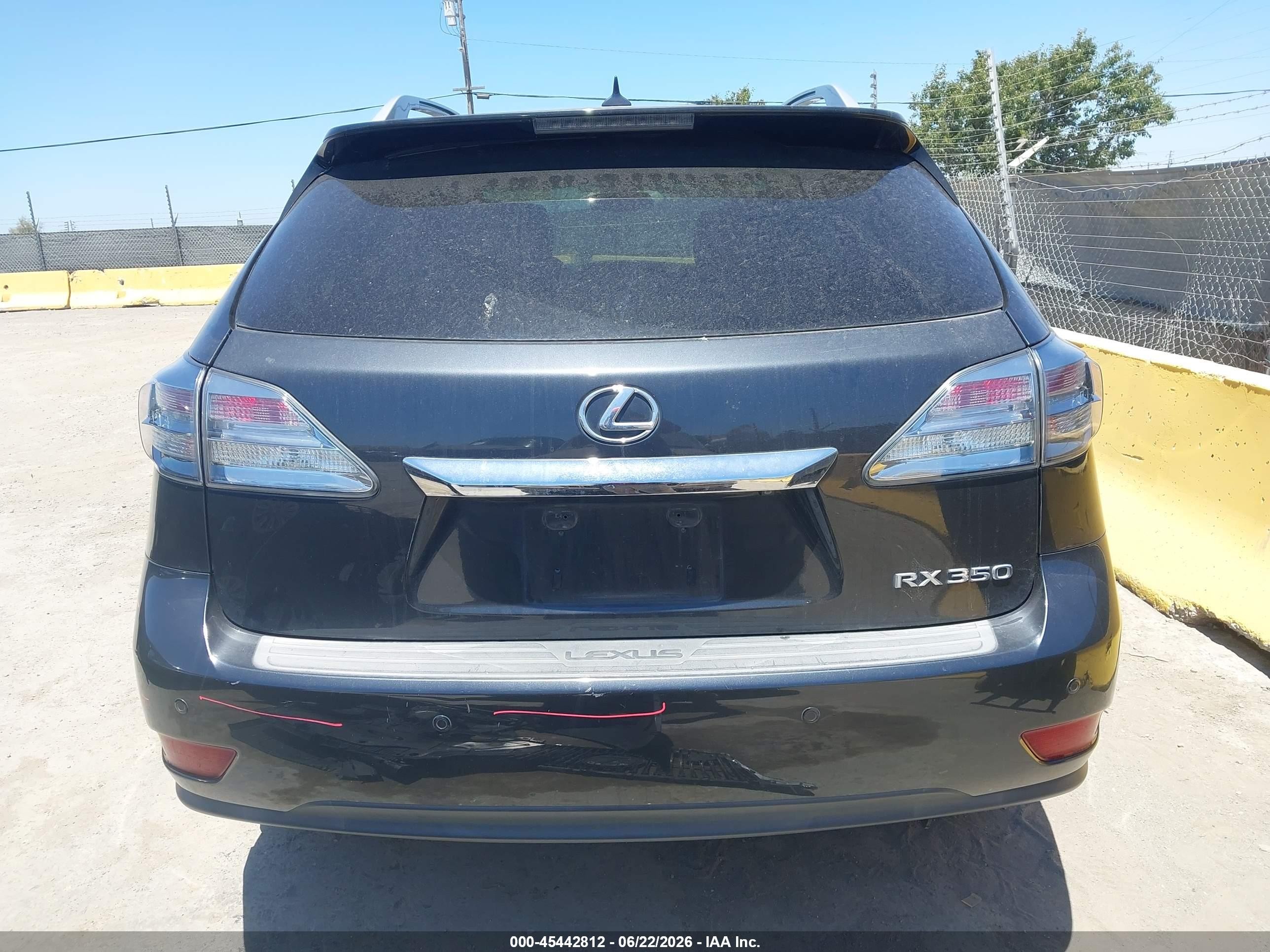 2011 Lexus Rx 350   Black vin: 2T2BK1BAXBC101341