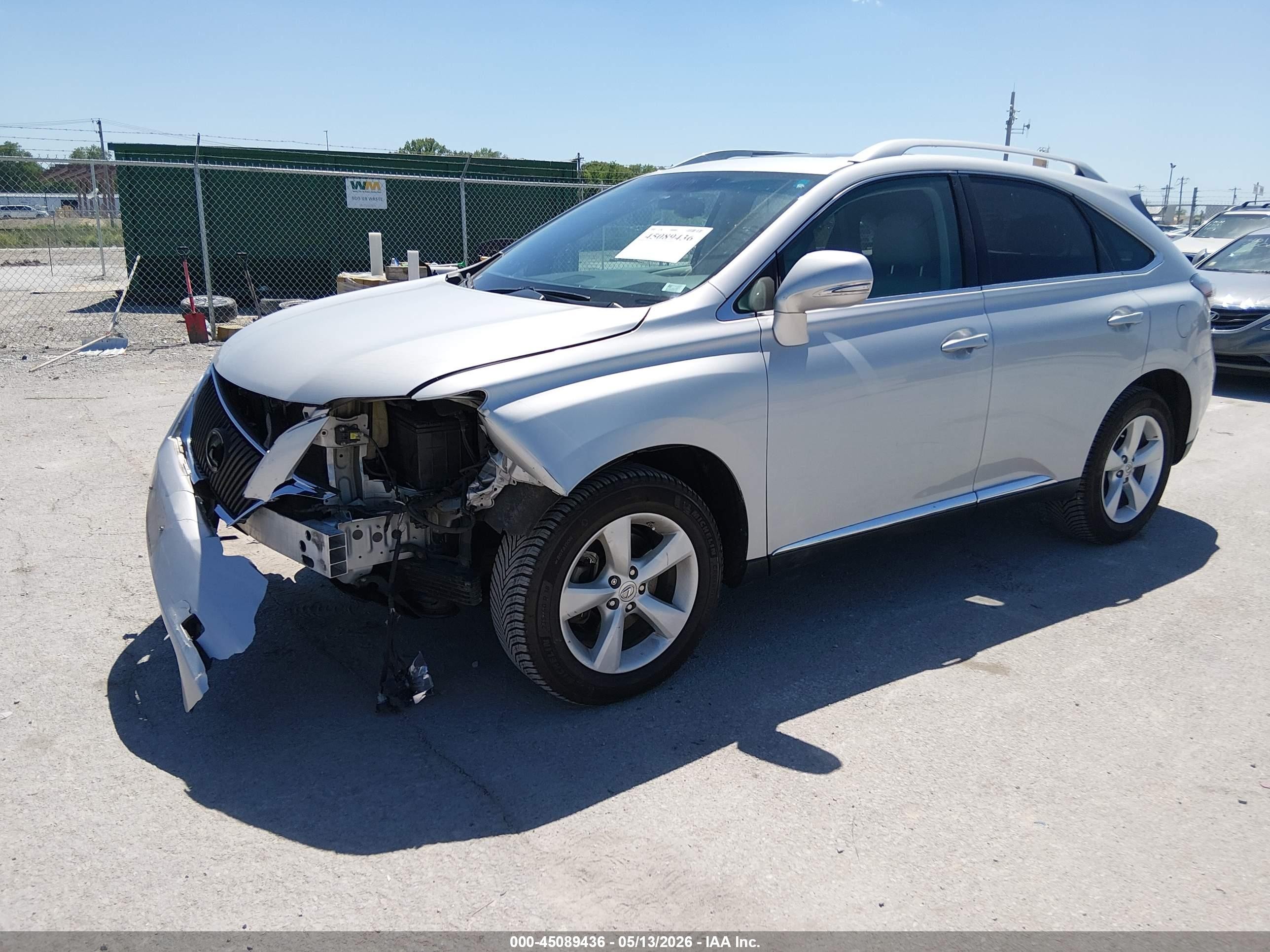 2012 Lexus Rx 350 Silver vin: 2T2BK1BAXCC124314