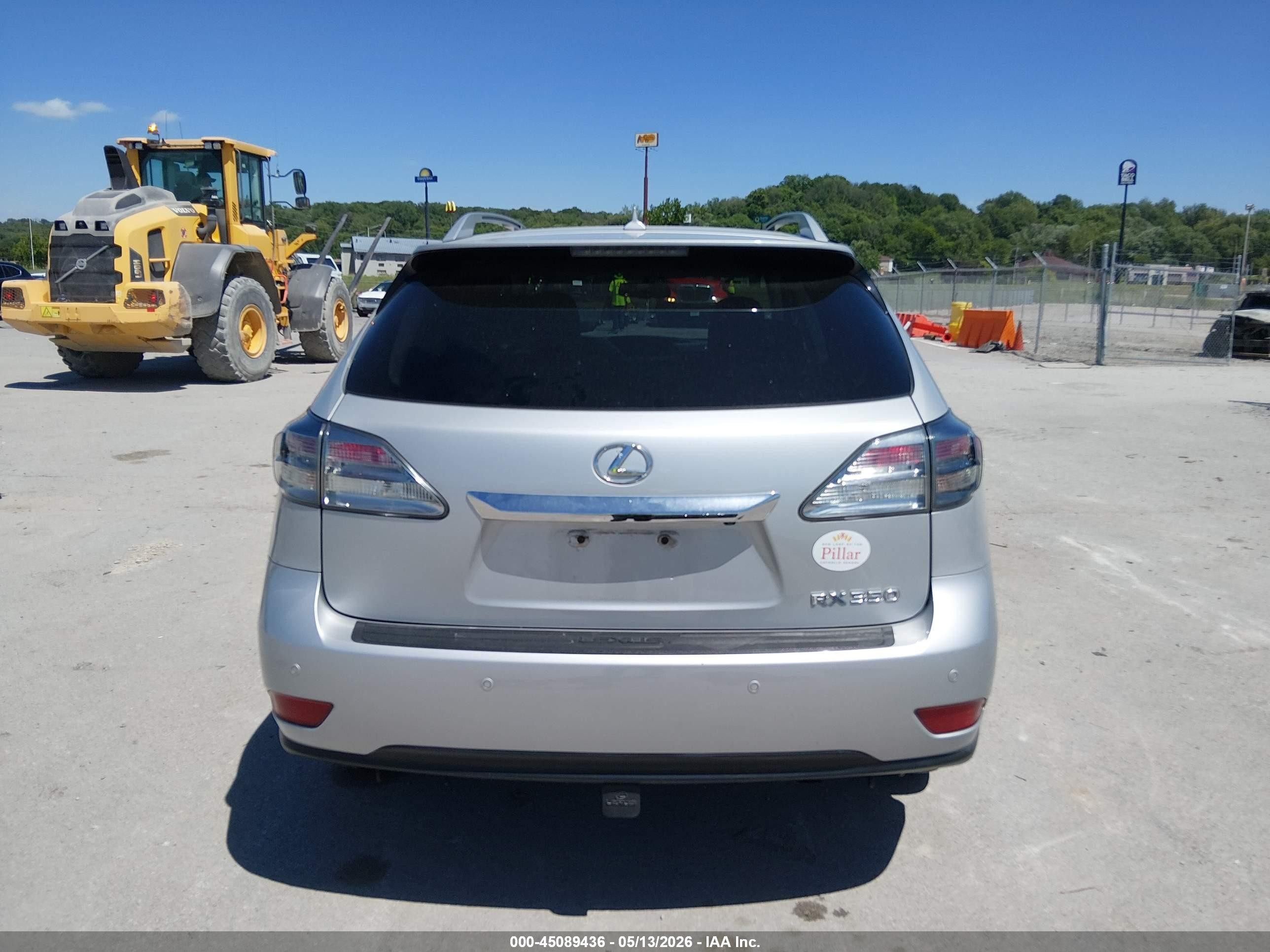 2012 Lexus Rx 350 Silver vin: 2T2BK1BAXCC124314