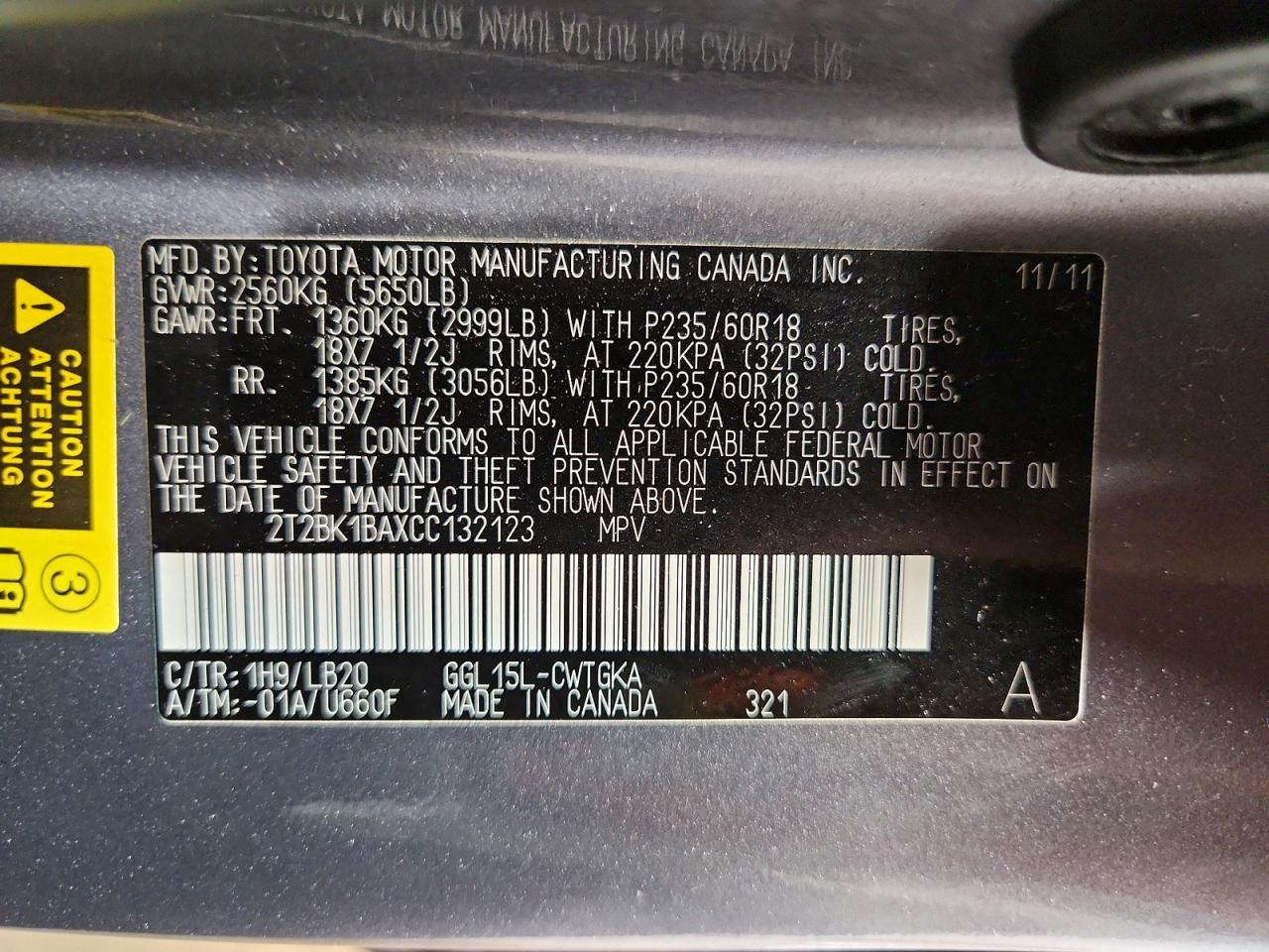 2012 Lexus Rx 350 Gray vin: 2T2BK1BAXCC132123