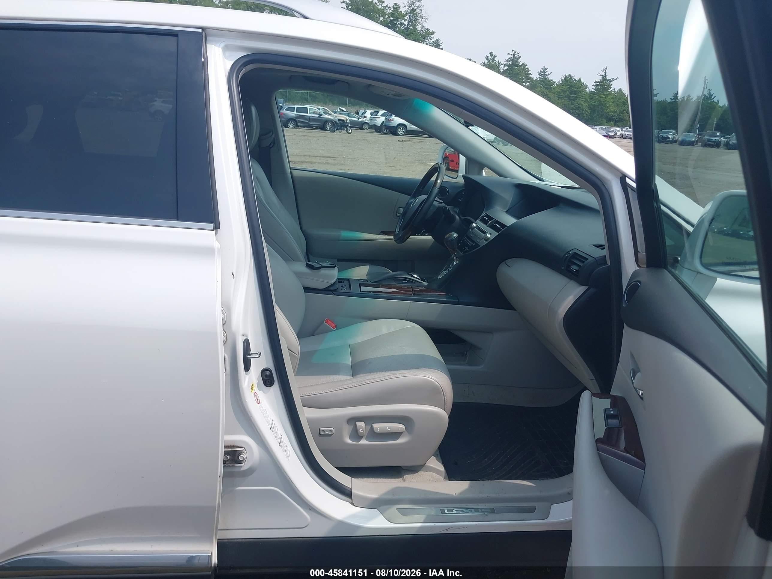2012 Lexus Rx 350   White vin: 2T2BK1BAXCC133594