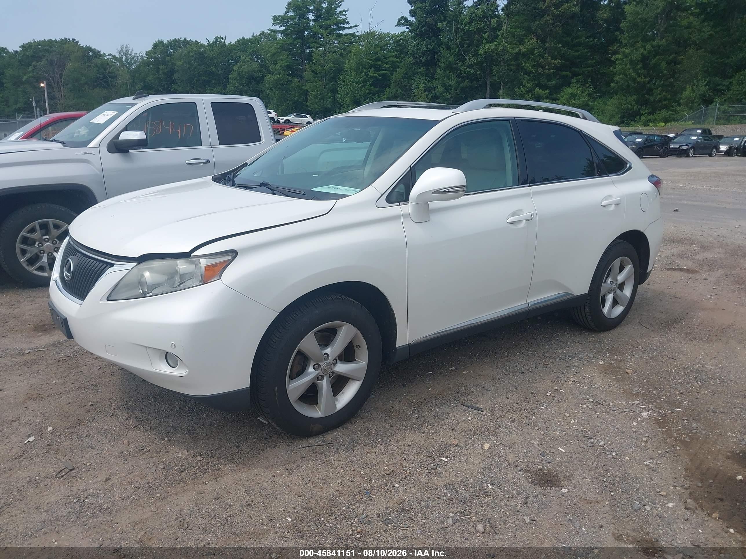 2012 Lexus Rx 350   White vin: 2T2BK1BAXCC133594