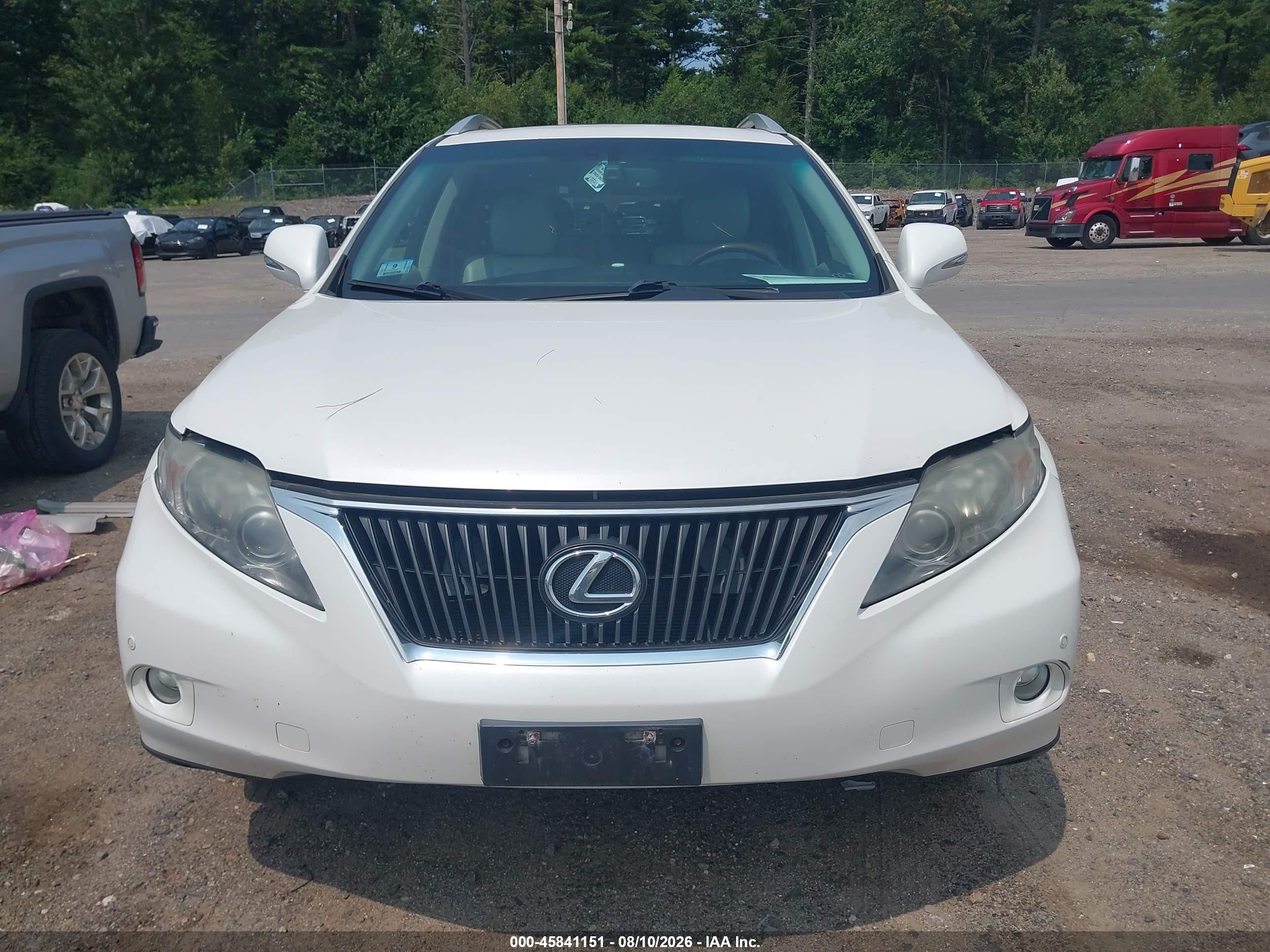 2012 Lexus Rx 350   White vin: 2T2BK1BAXCC133594