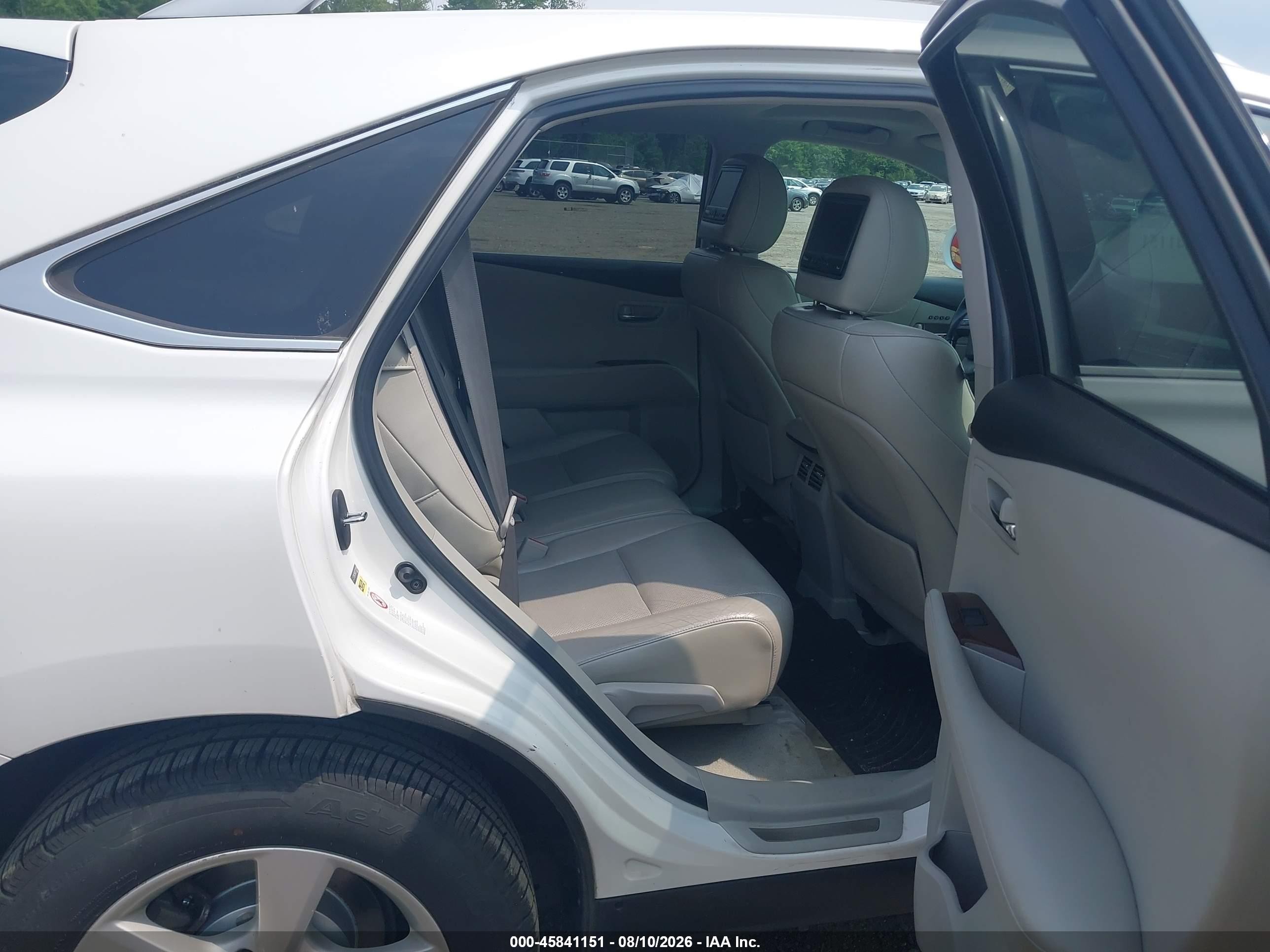 2012 Lexus Rx 350   White vin: 2T2BK1BAXCC133594