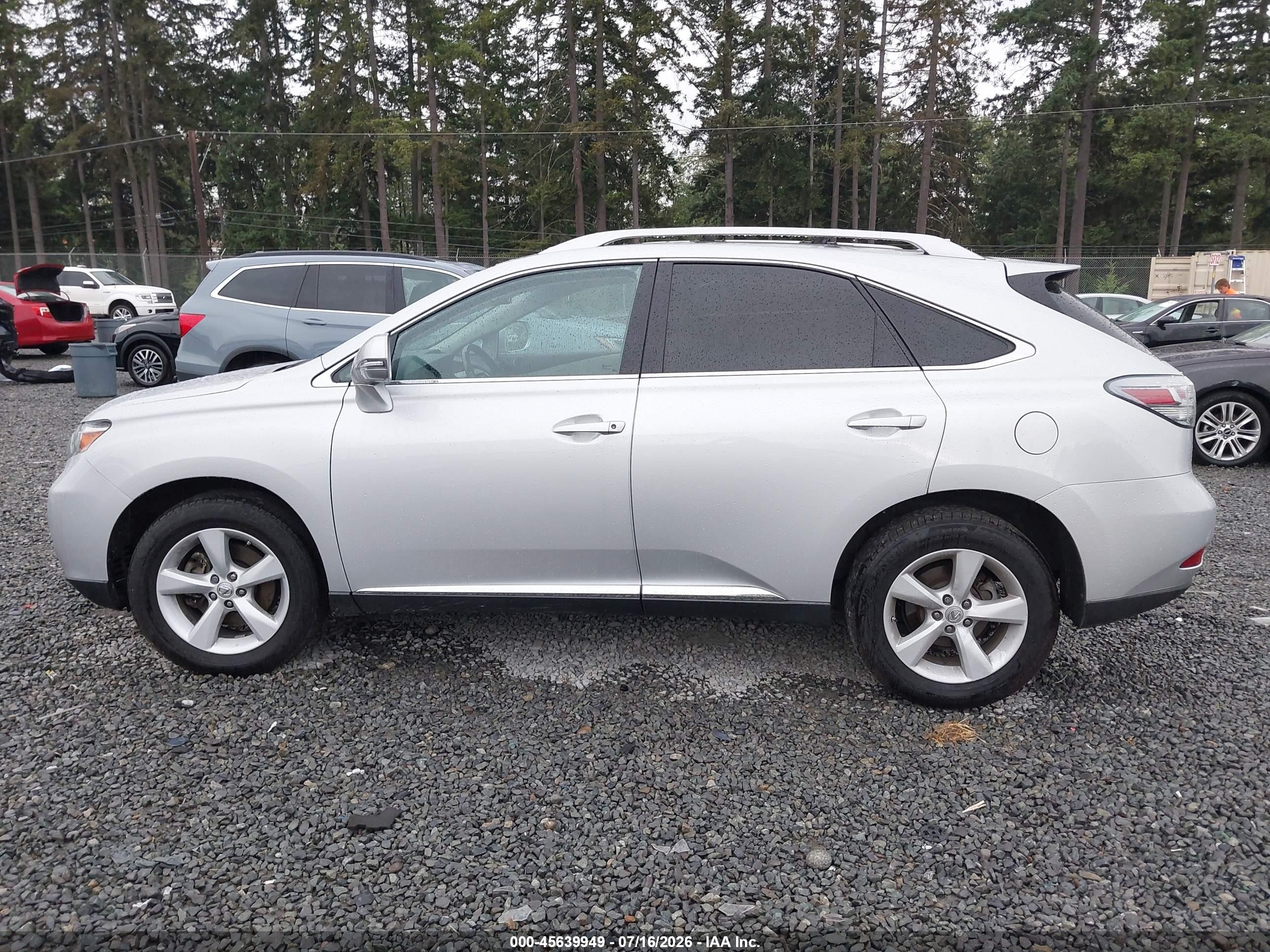 2012 Lexus Rx 350   Silver vin: 2T2BK1BAXCC143252