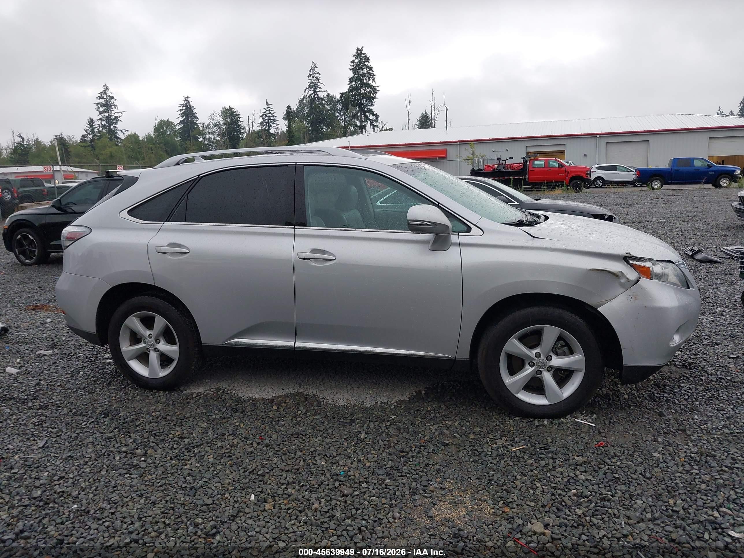 2012 Lexus Rx 350   Silver vin: 2T2BK1BAXCC143252