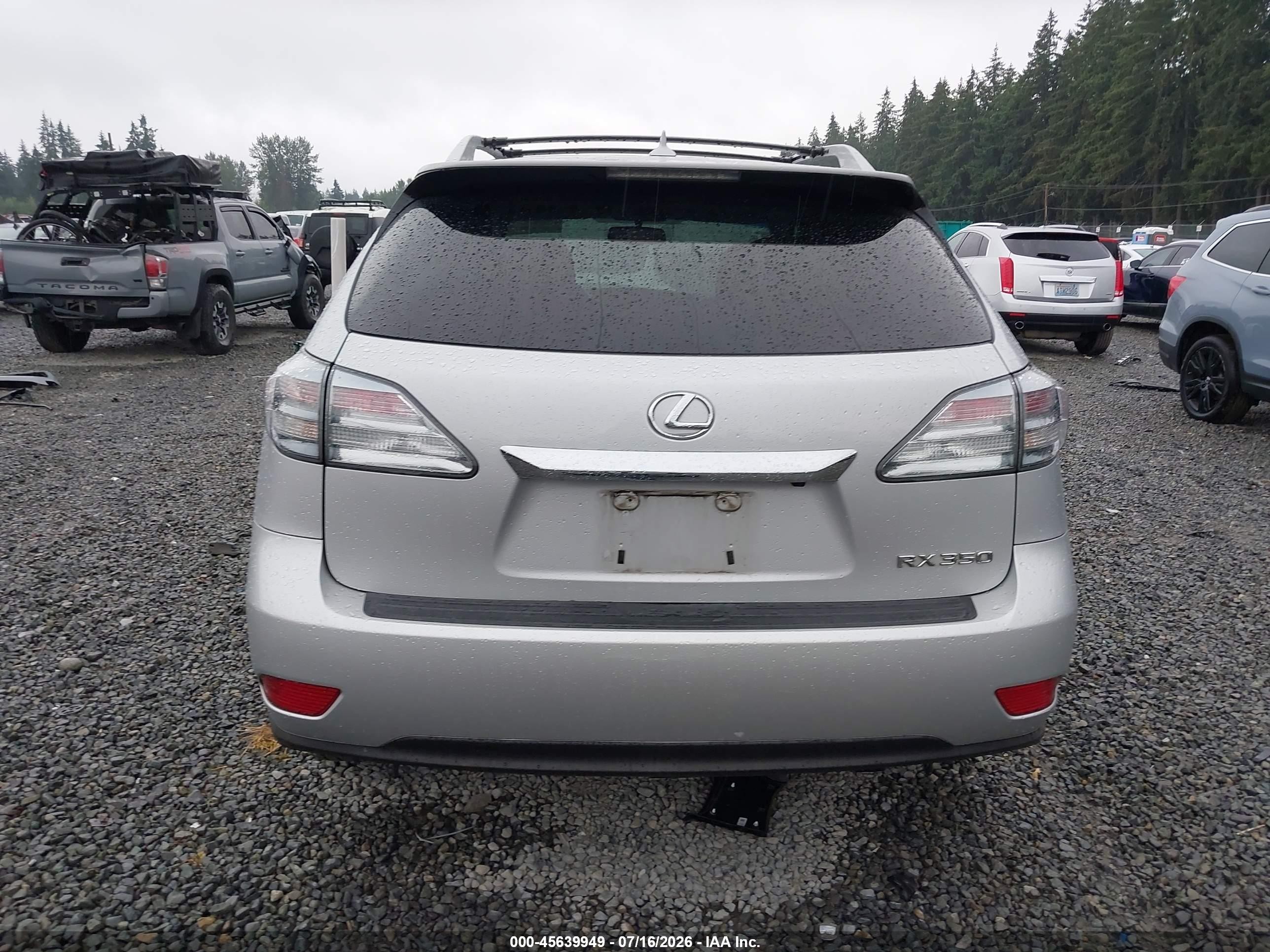 2012 Lexus Rx 350   Silver vin: 2T2BK1BAXCC143252