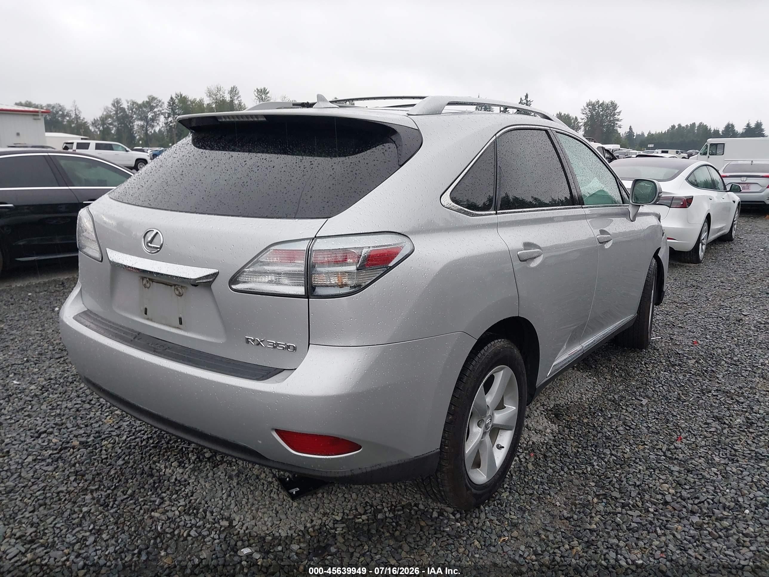 2012 Lexus Rx 350   Silver vin: 2T2BK1BAXCC143252