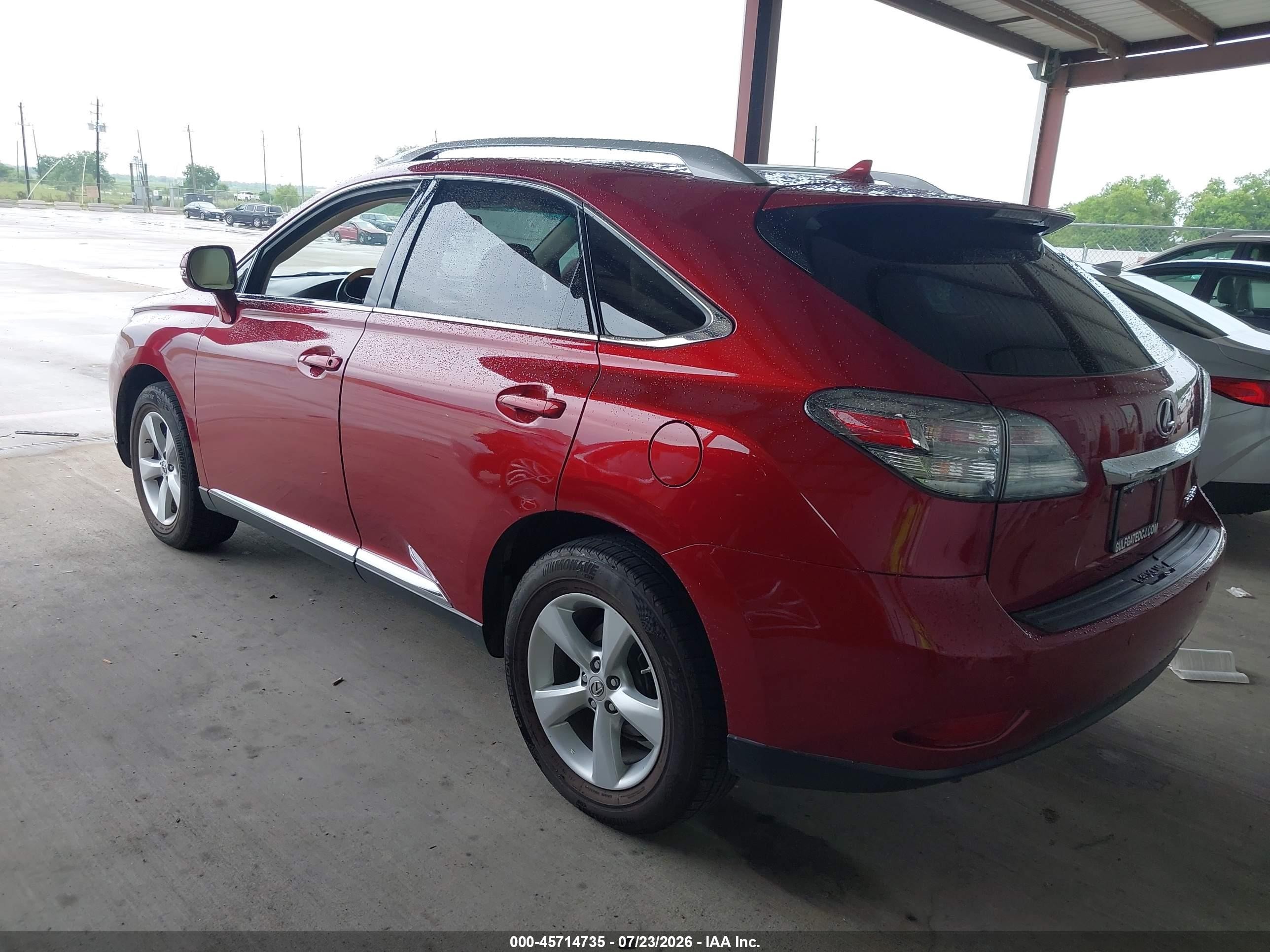 2012 Lexus Rx 350   Burgundy vin: 2T2BK1BAXCC146345