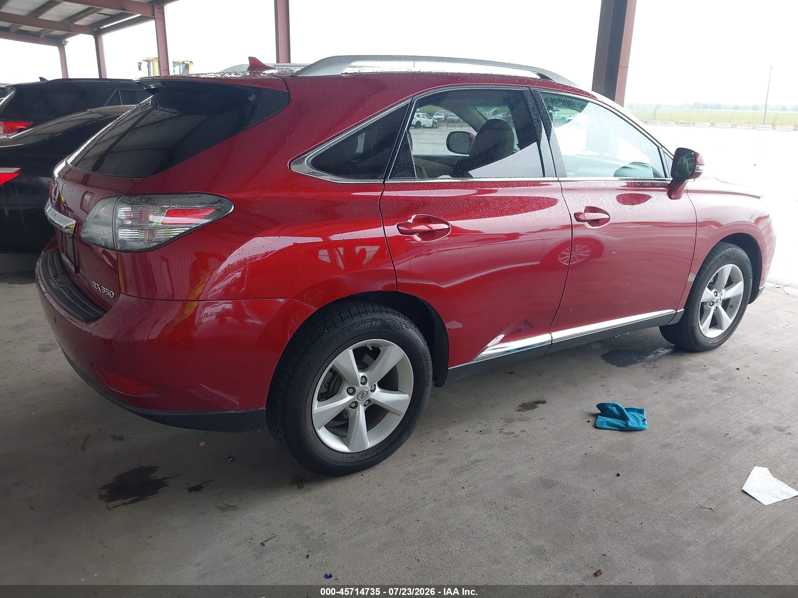 2012 Lexus Rx 350   Burgundy vin: 2T2BK1BAXCC146345