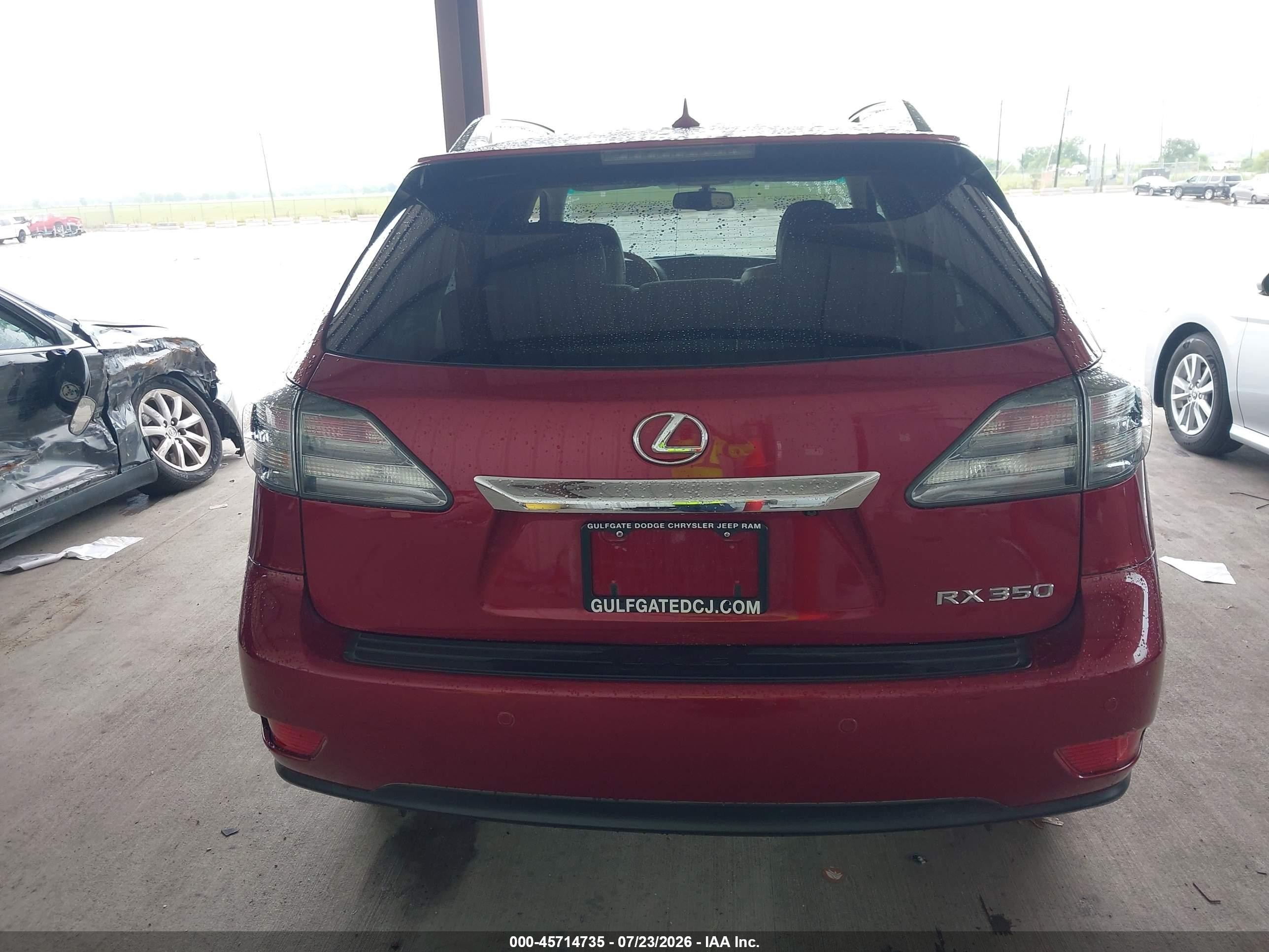 2012 Lexus Rx 350   Burgundy vin: 2T2BK1BAXCC146345