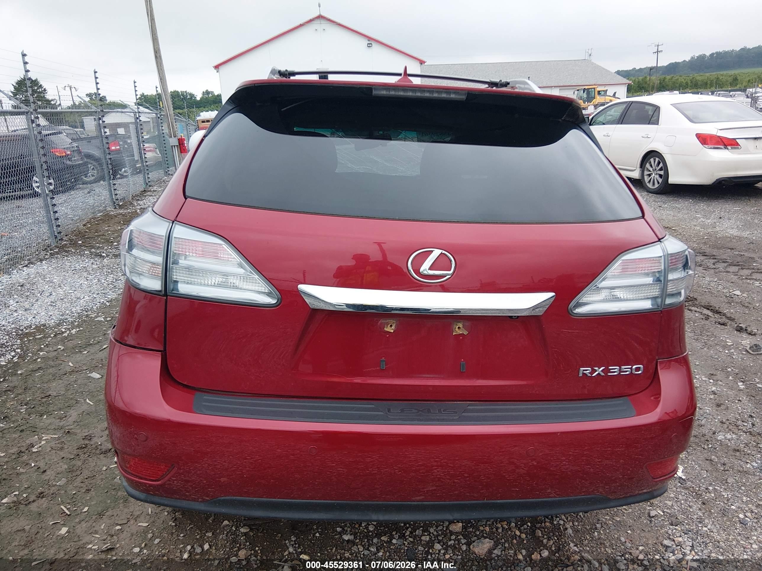 2012 Lexus Rx 350   Red vin: 2T2BK1BAXCC151643