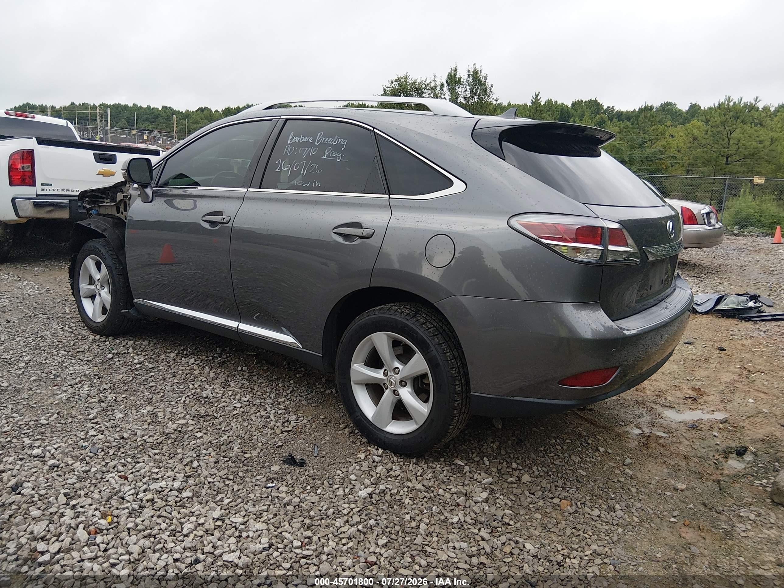 2013 Lexus Rx 350   Gray vin: 2T2BK1BAXDC155158