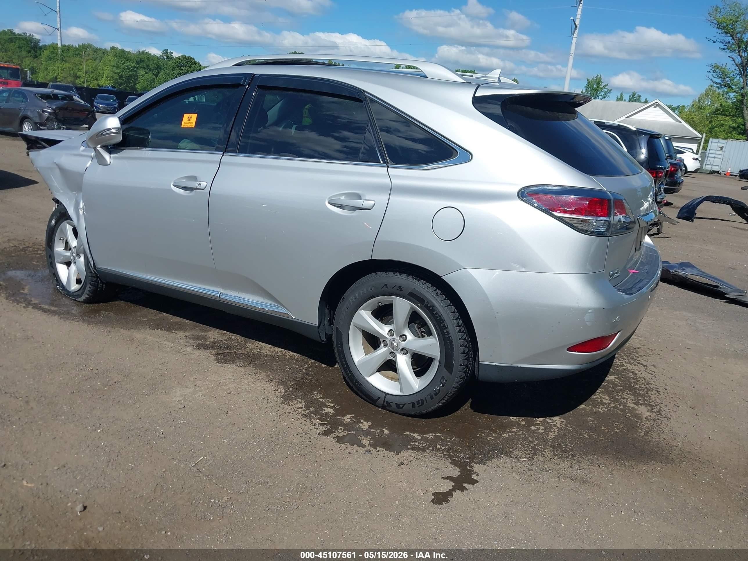 2013 Lexus Rx 350   Серебряный vin: 2T2BK1BAXDC166337