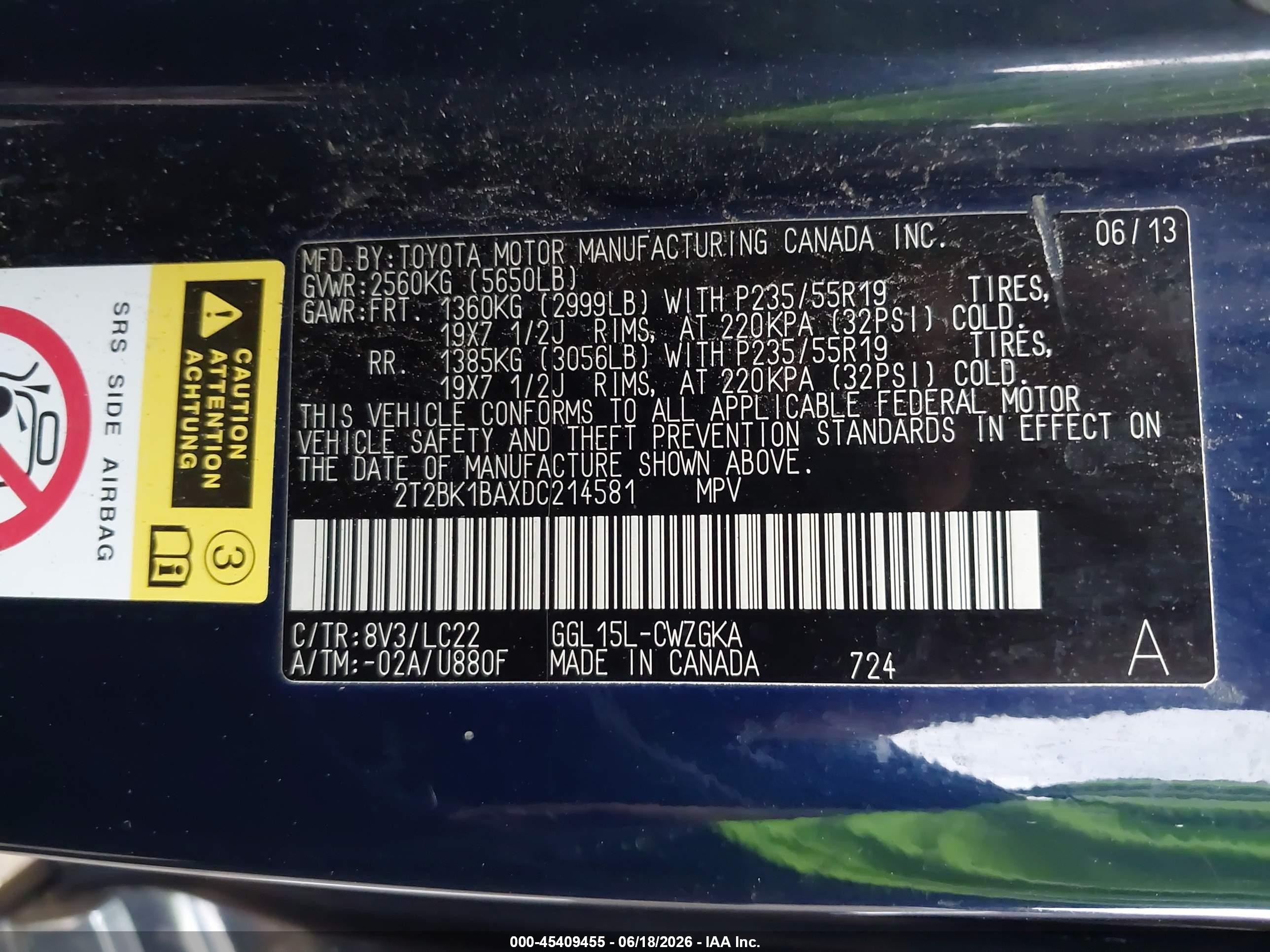 2013 Lexus Rx 350 F Sport Blue vin: 2T2BK1BAXDC214581