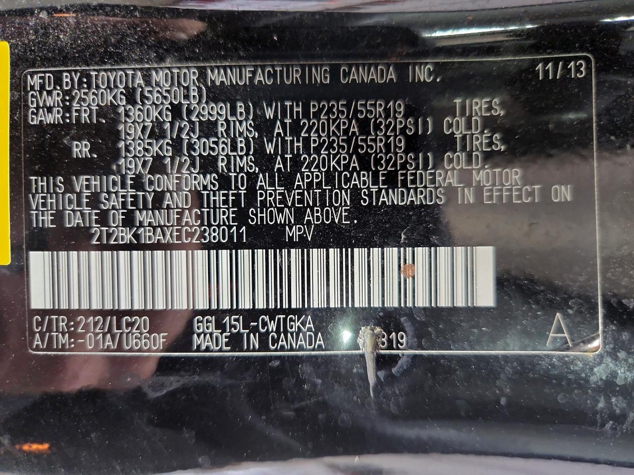 2014 Lexus Rx 350 Base Black vin: 2T2BK1BAXEC238011