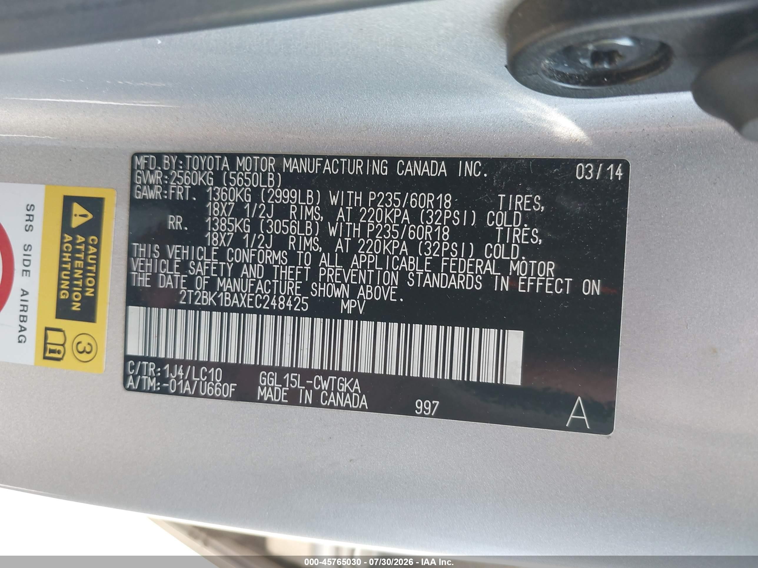 2014 Lexus Rx 350 Silver vin: 2T2BK1BAXEC248425