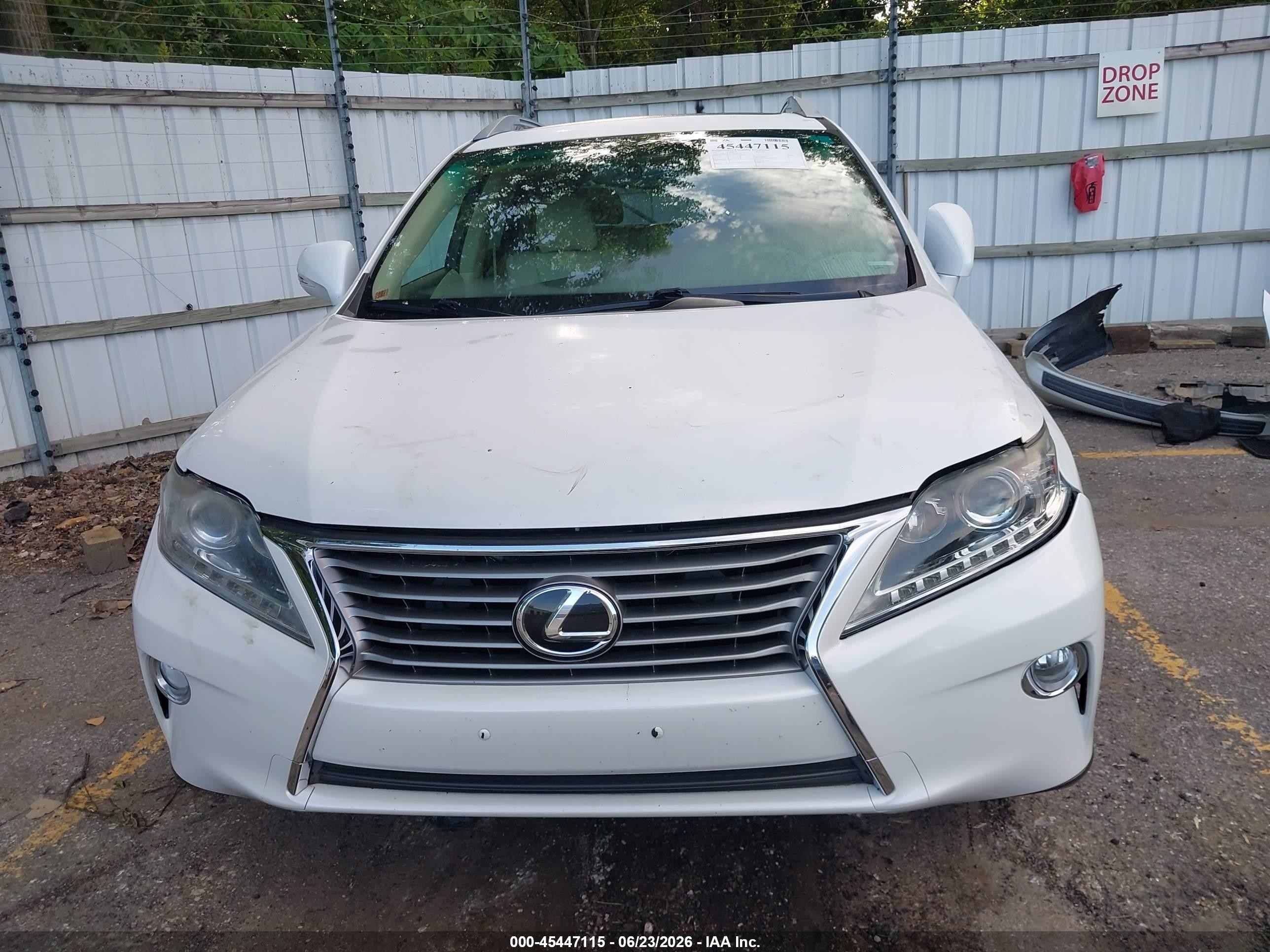 2015 Lexus Rx 350   White vin: 2T2BK1BAXFC261399