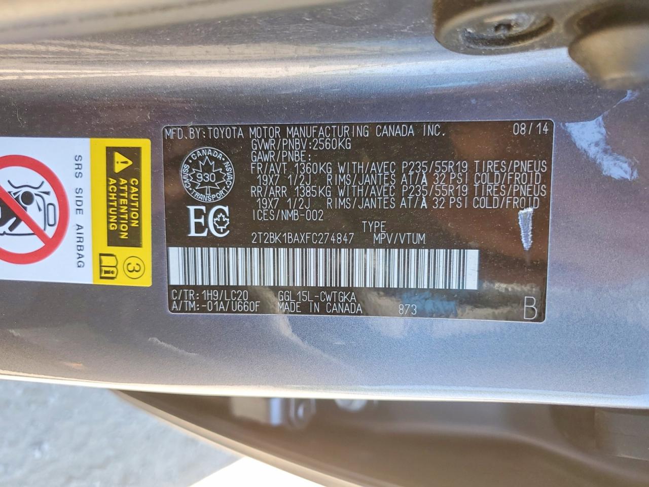 2015 Lexus Rx 350 Base Gray vin: 2T2BK1BAXFC274847