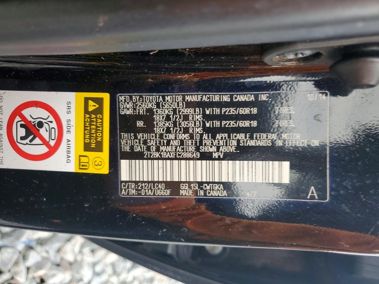2015 Lexus Rx 350 Base Черный vin: 2T2BK1BAXFC288649