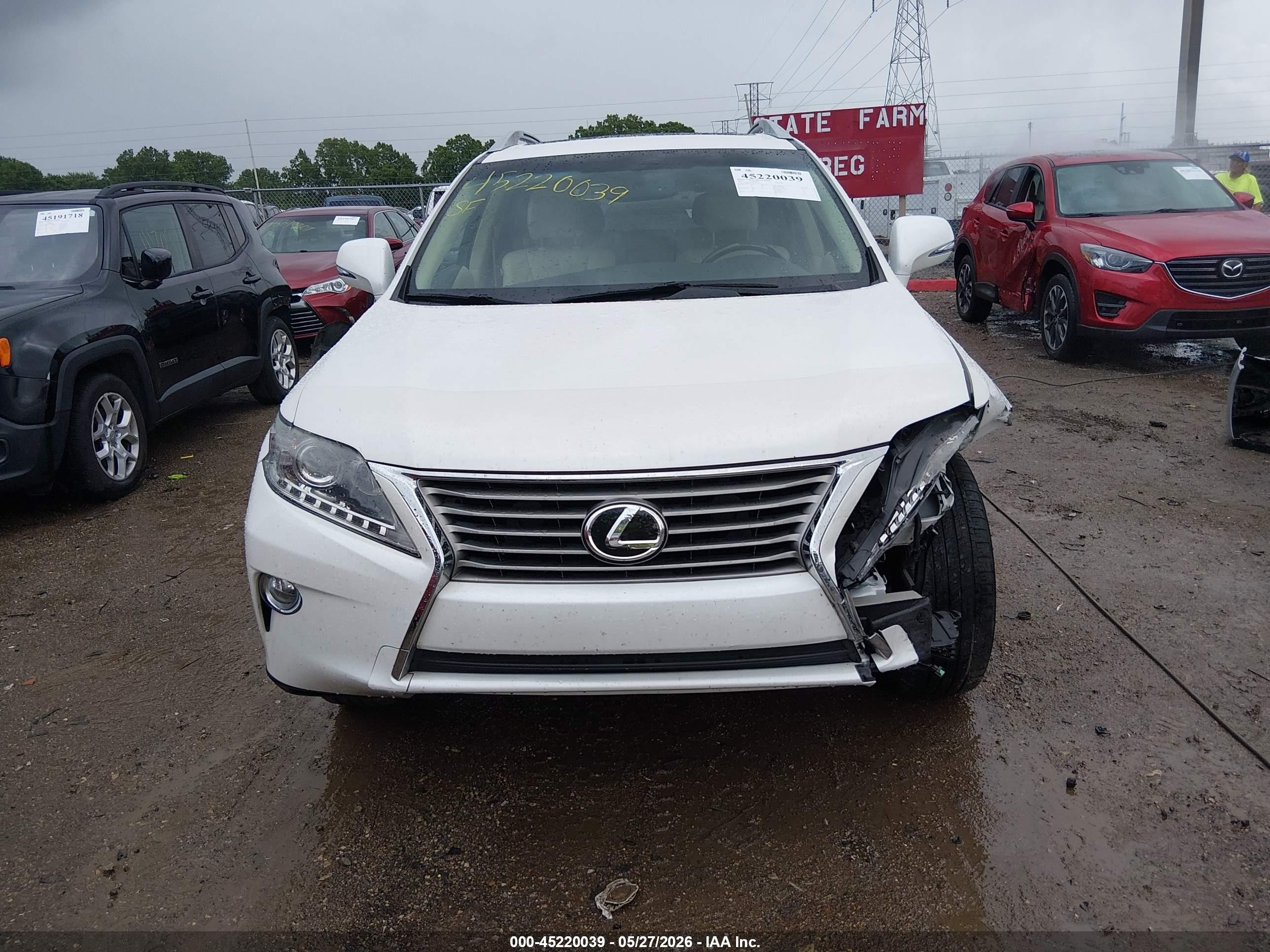 2015 Lexus Rx 350   White vin: 2T2BK1BAXFC338207
