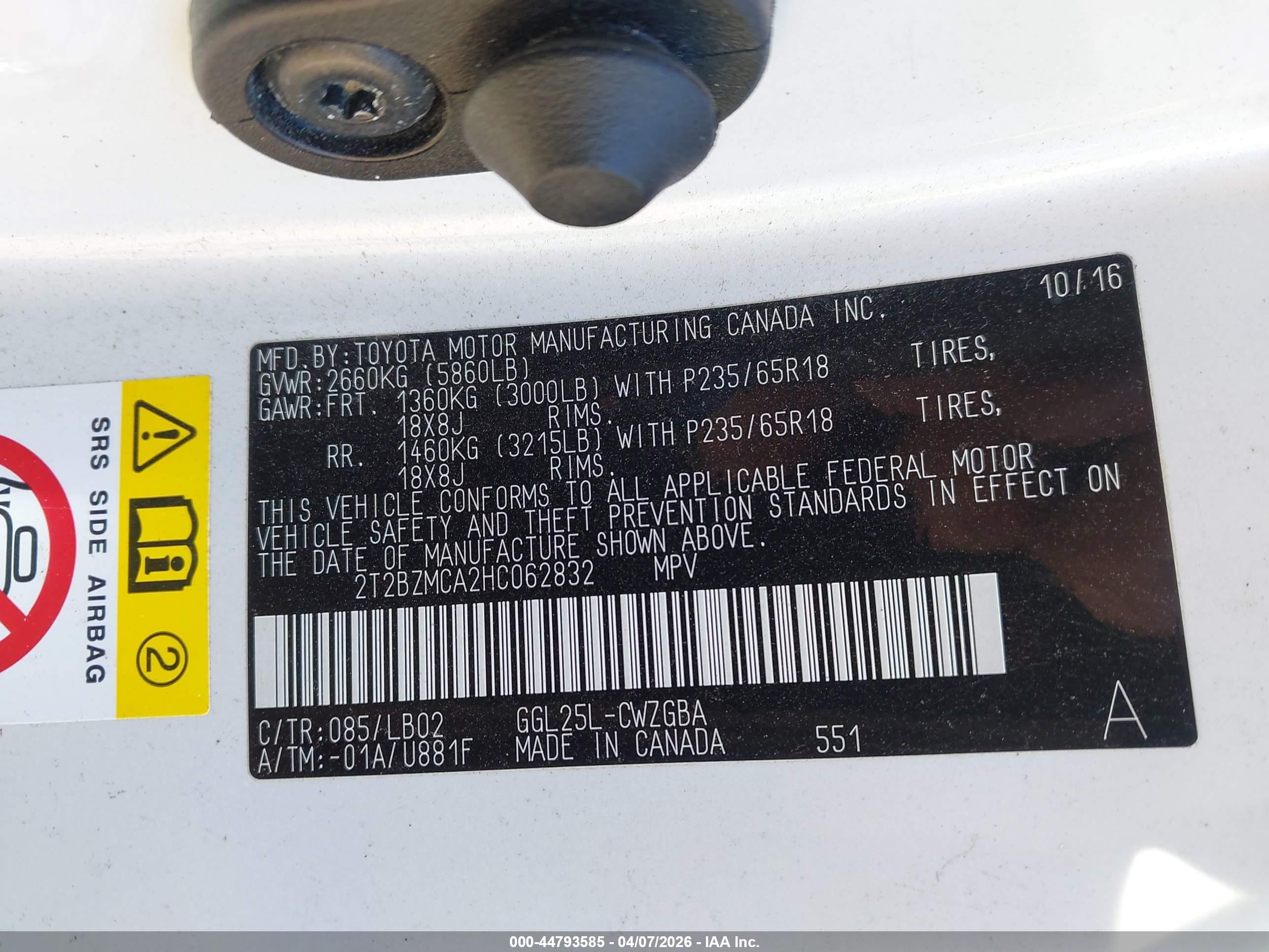 2017 Lexus Rx 350 White vin: 2T2BZMCA2HC062832