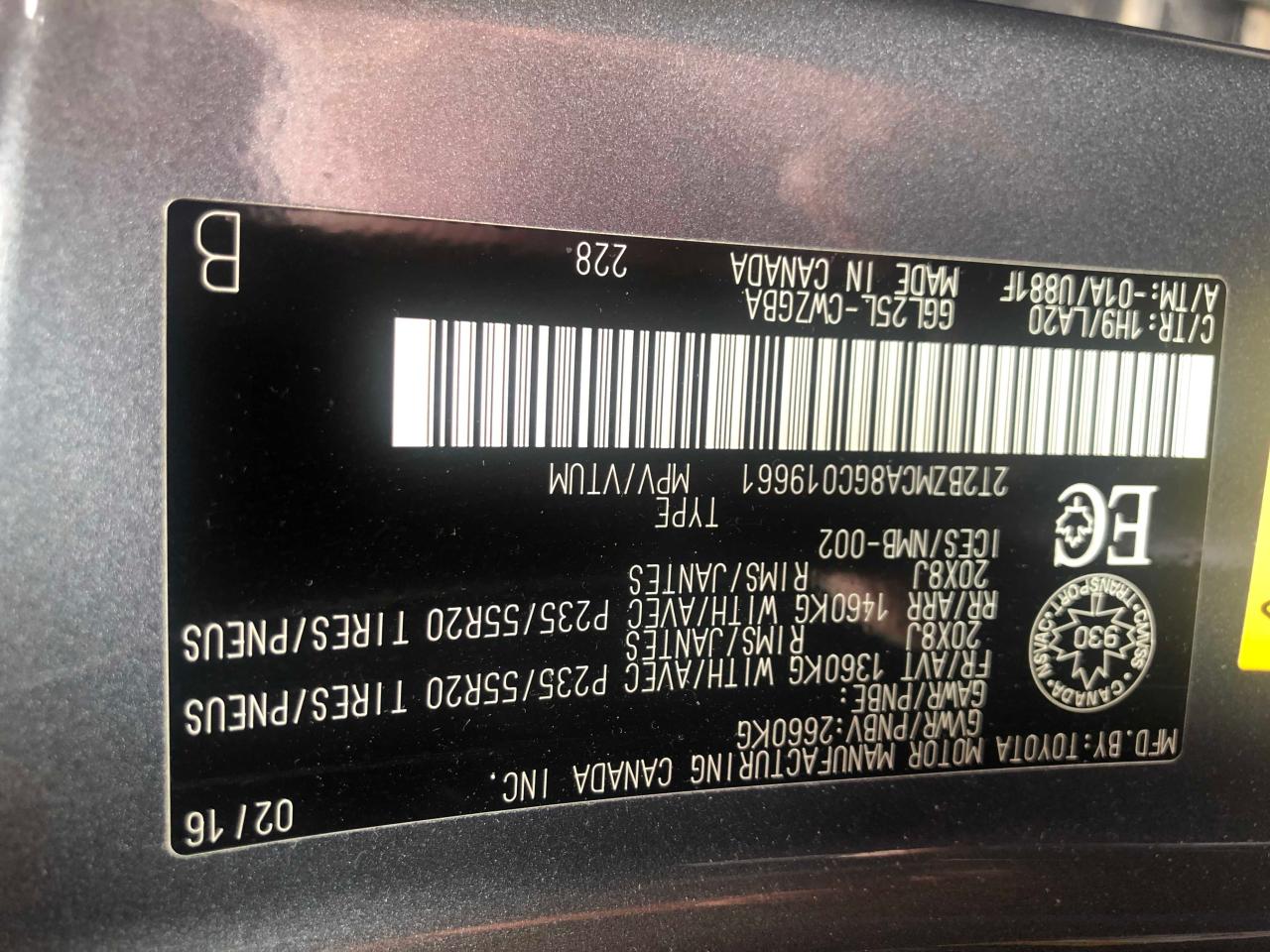 2016 Lexus Rx 350 Base Серый vin: 2T2BZMCA8GC019661