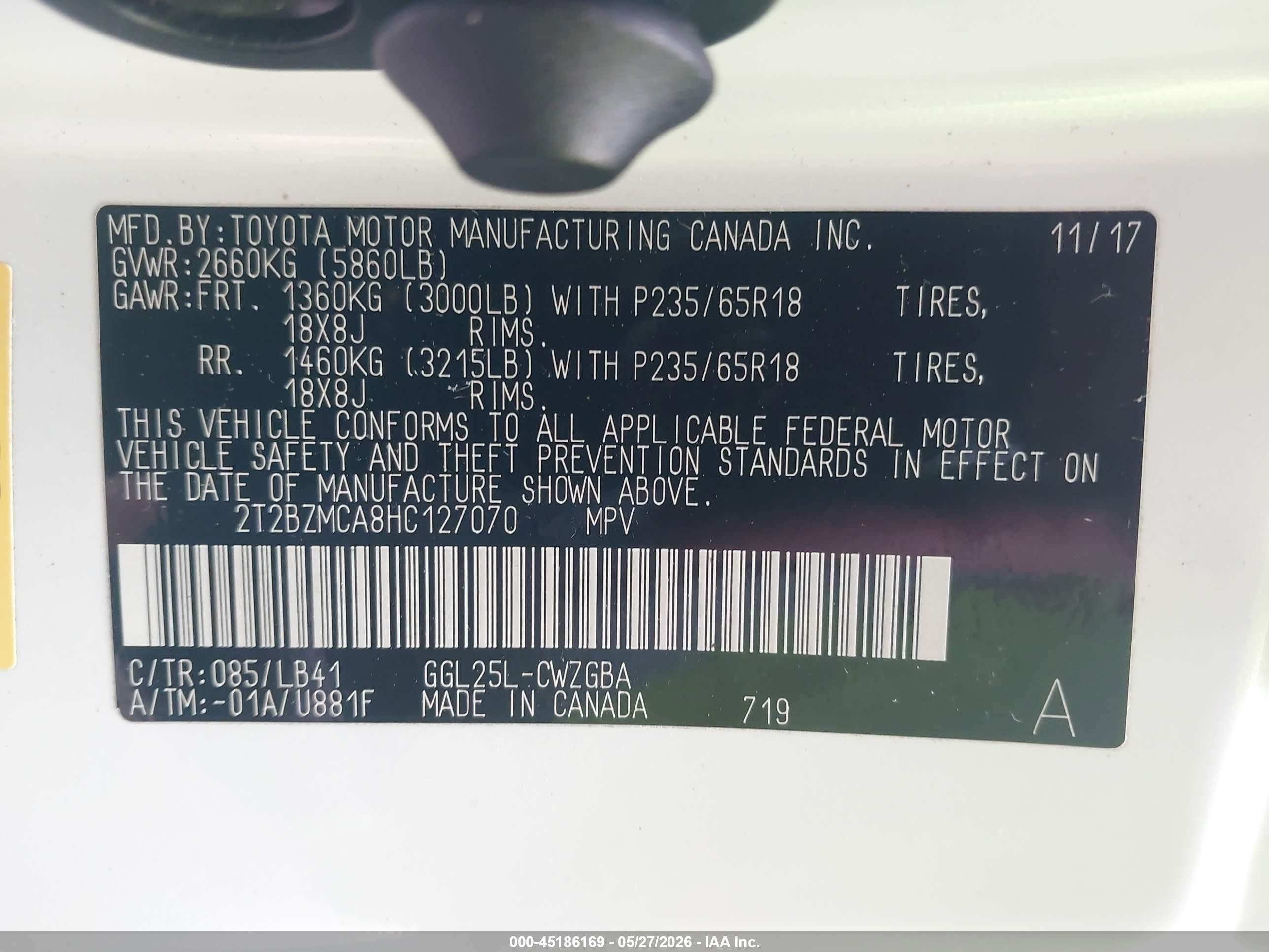 2017 Lexus Rx 350 Белый vin: 2T2BZMCA8HC127070