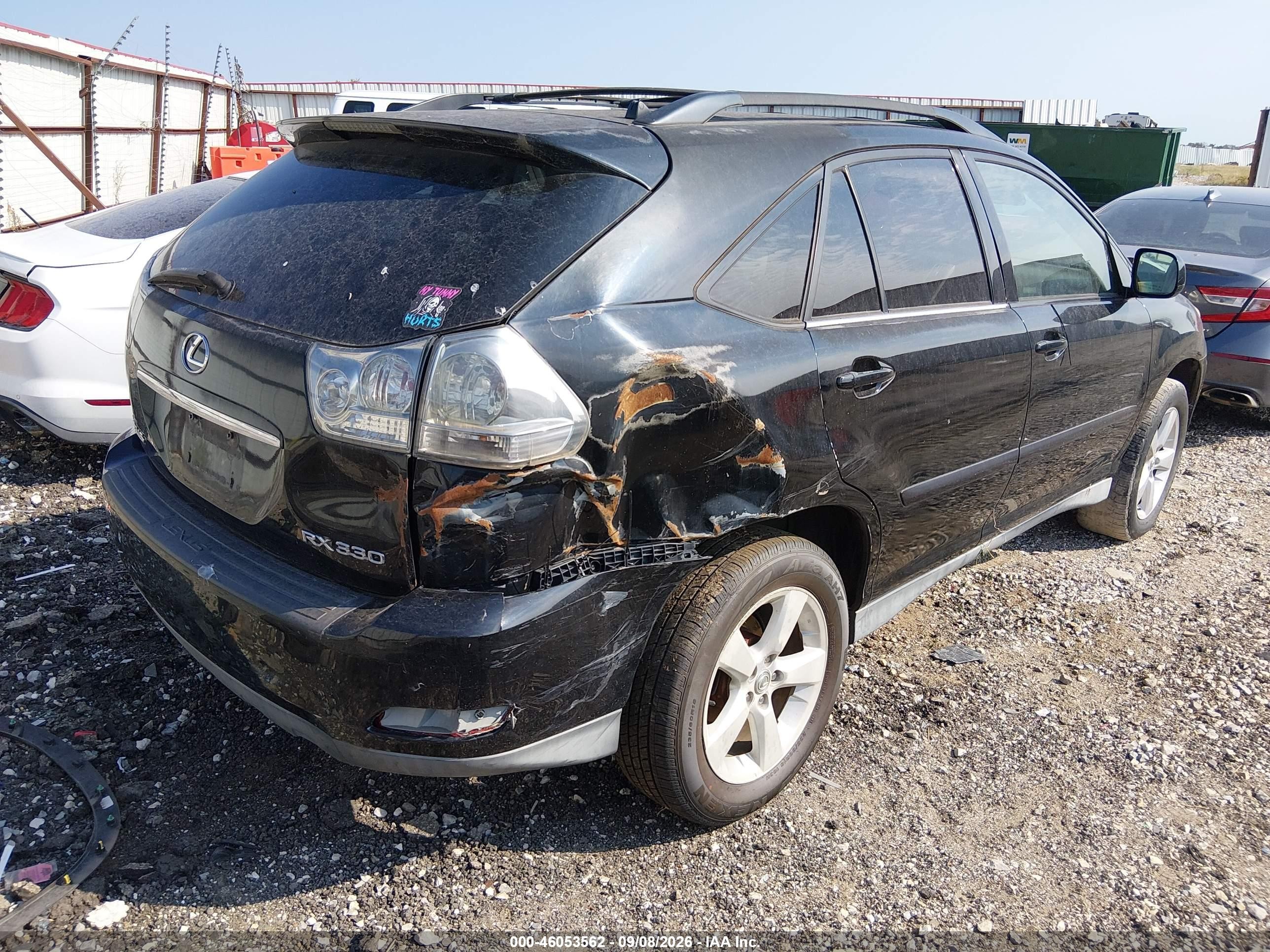 2004 Lexus Rx 330   Black vin: 2T2GA31U14C003155