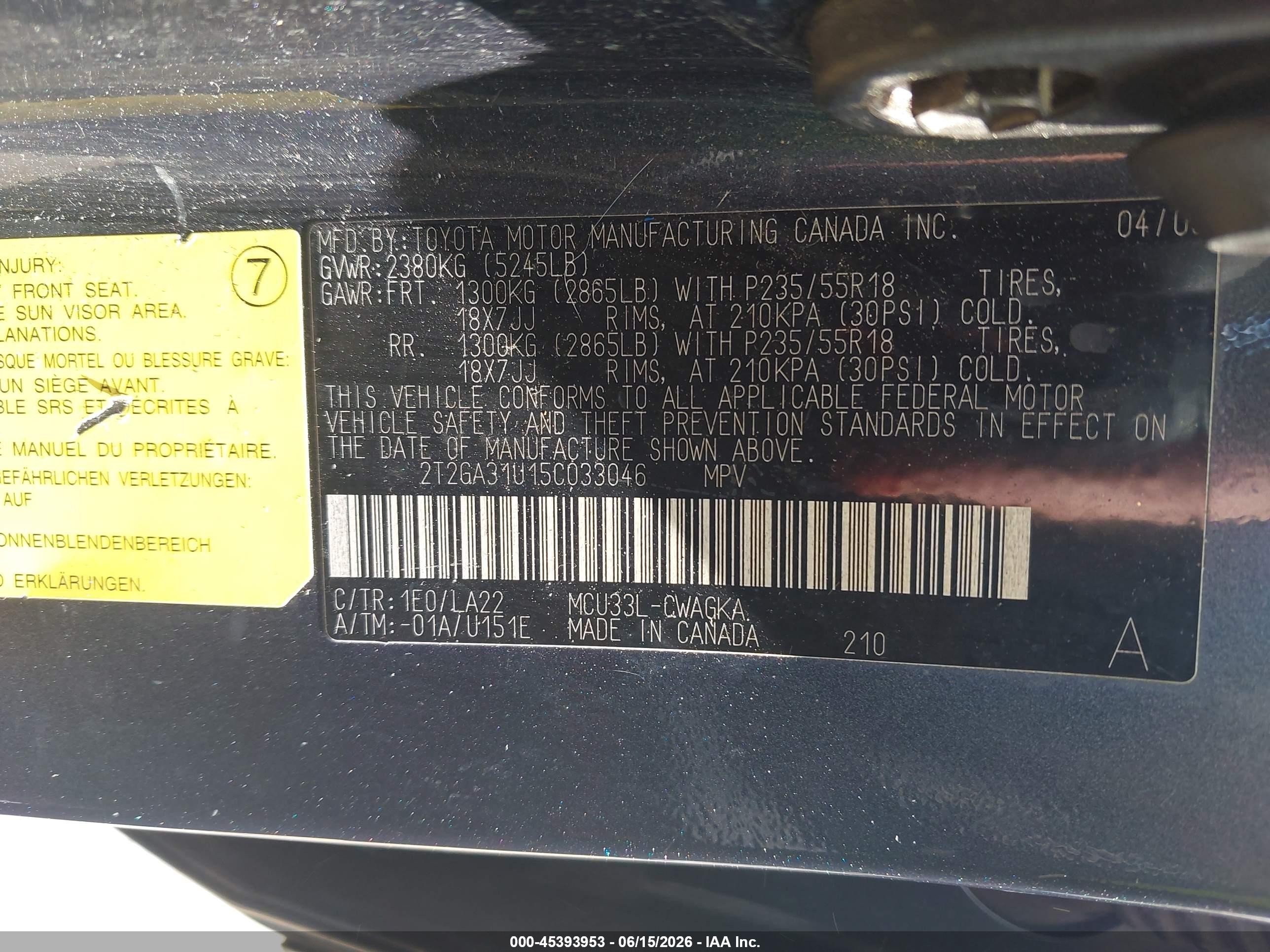 2005 Lexus Rx 330   Gray vin: 2T2GA31U15C033046
