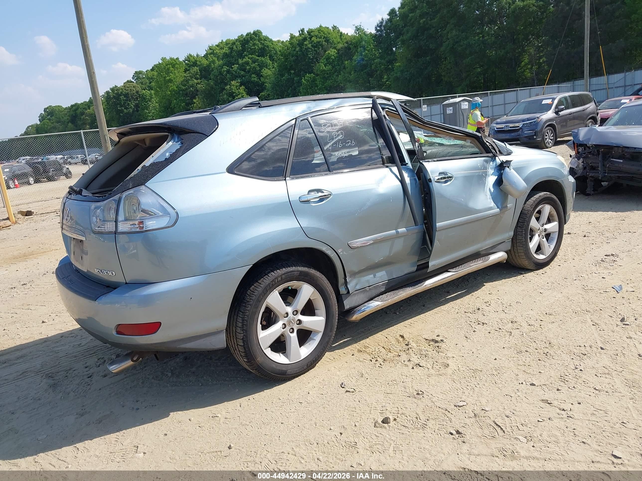 2006 Lexus Rx 330 Light Blue vin: 2T2GA31U46C044785