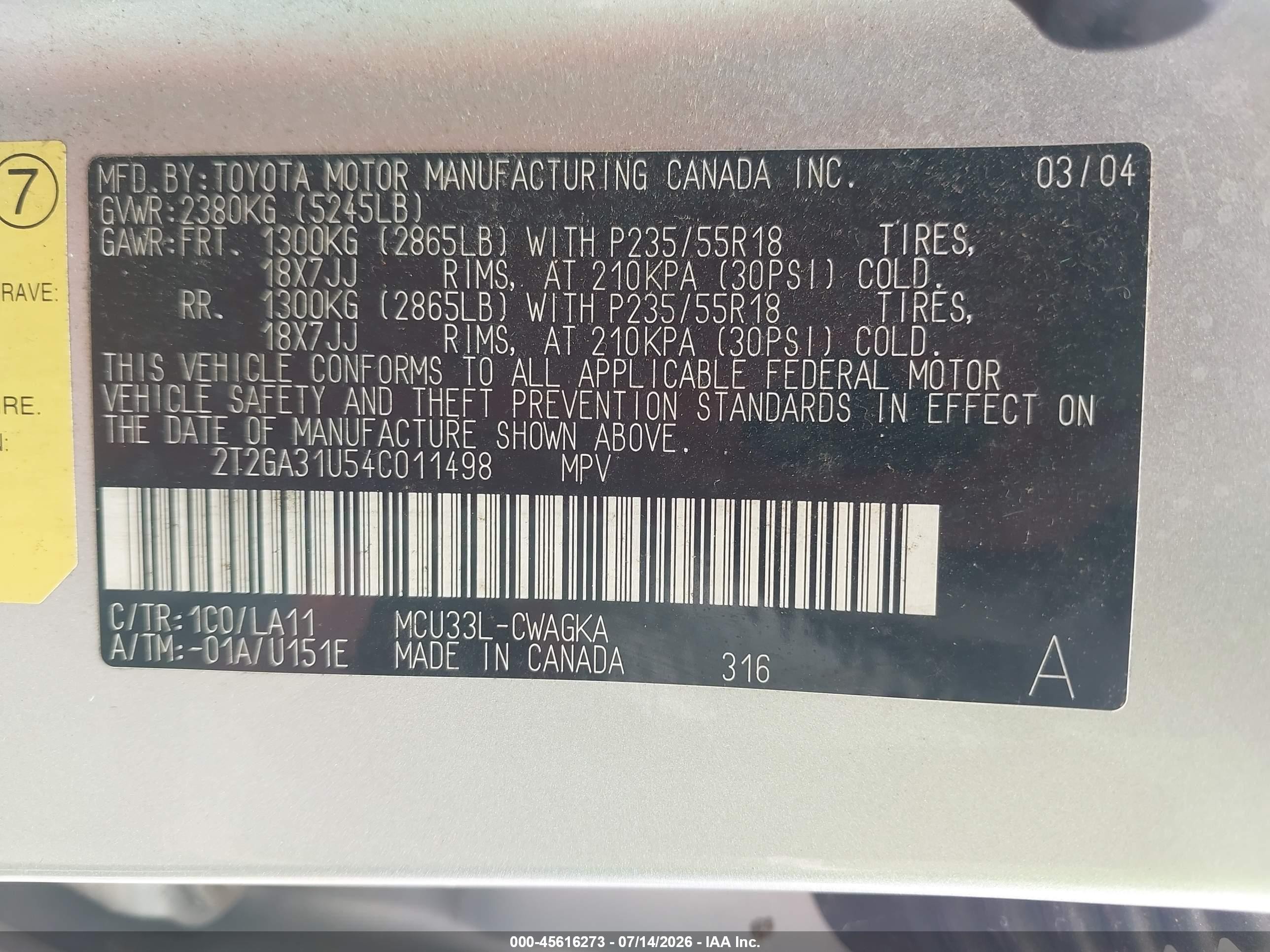 2004 Lexus Rx 330   Silver vin: 2T2GA31U54C011498