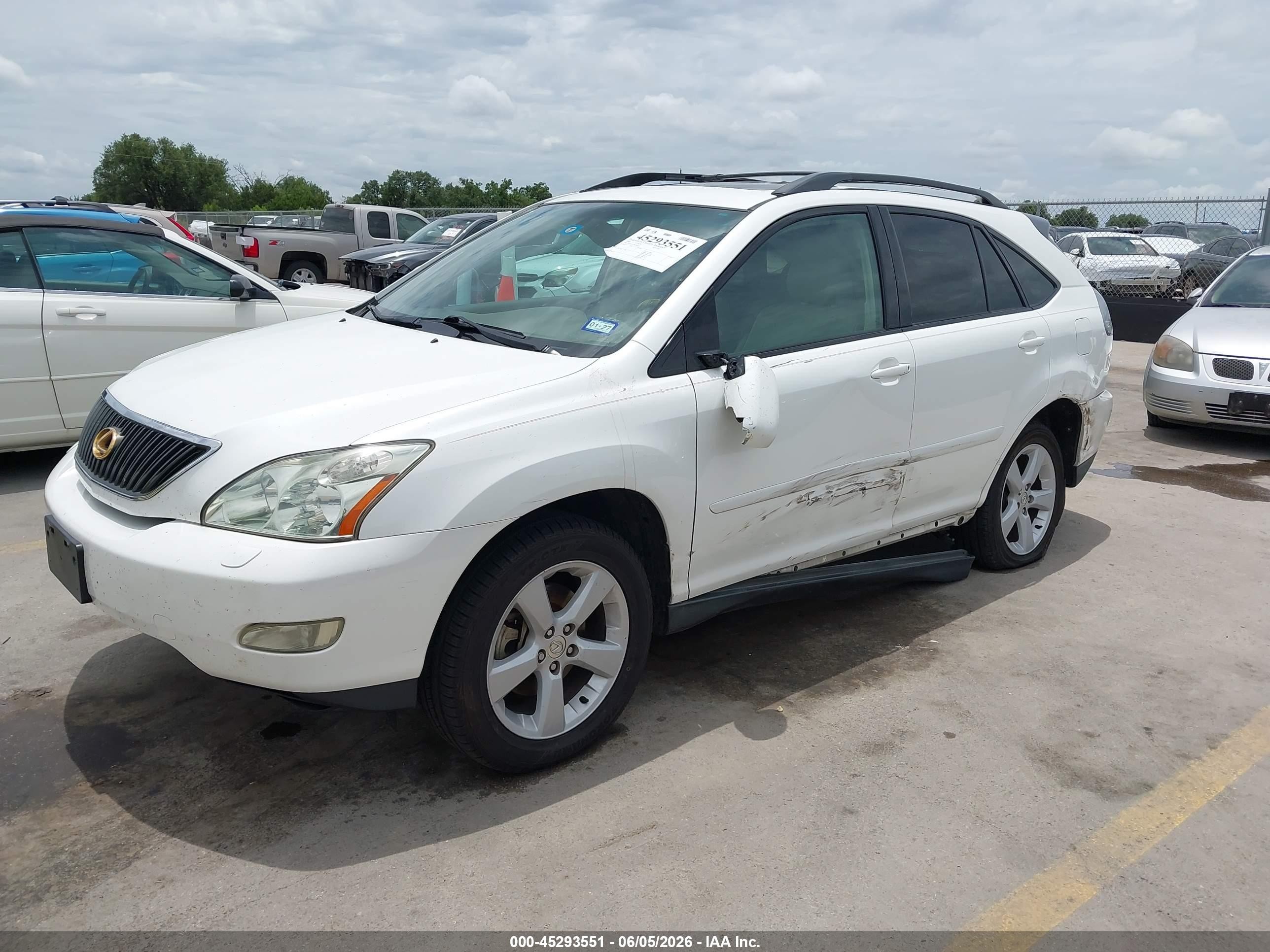 2005 Lexus Rx 330   White vin: 2T2GA31U75C040325