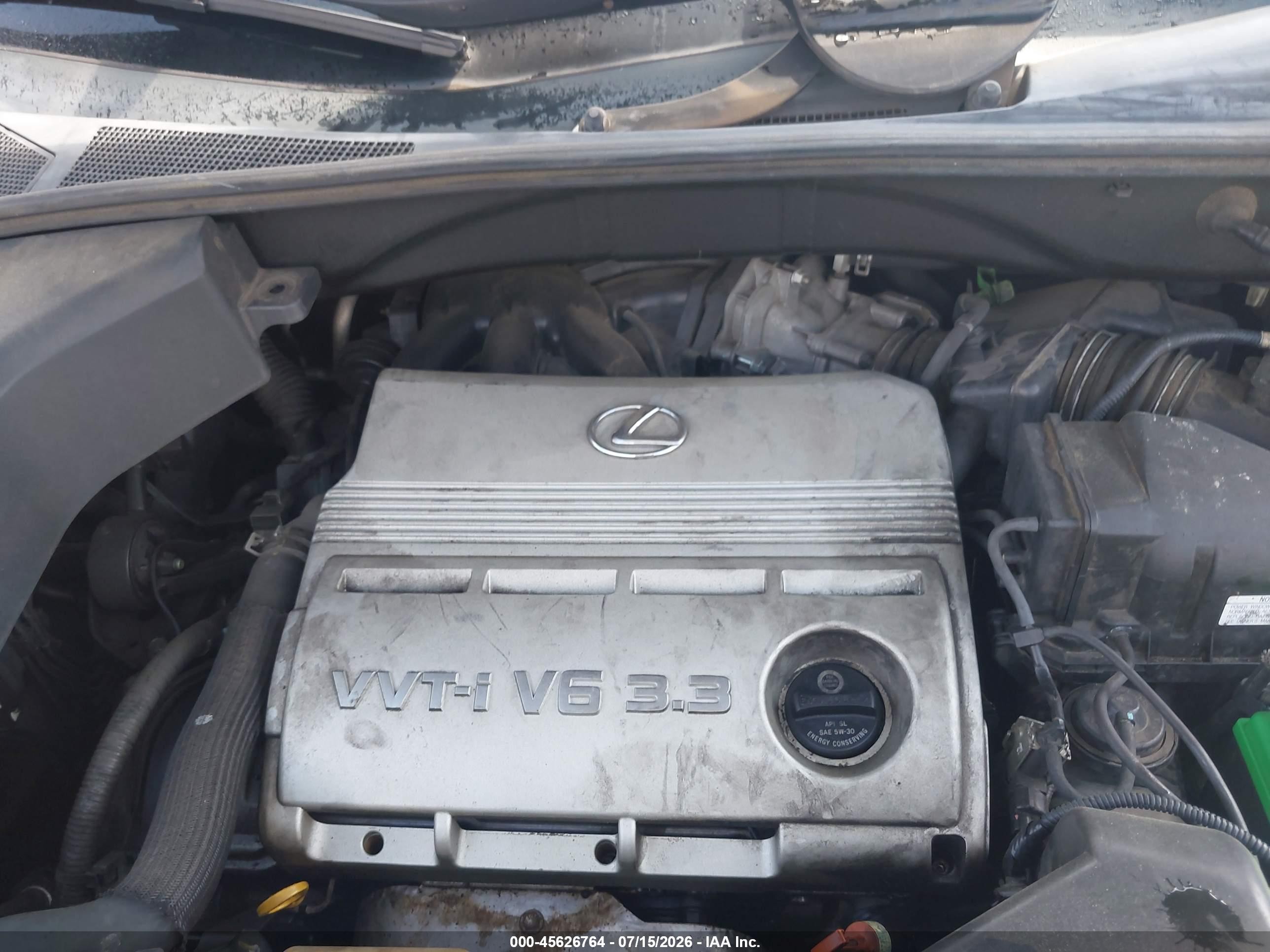 2006 Lexus Rx 330   Black vin: 2T2GA31U76C051973