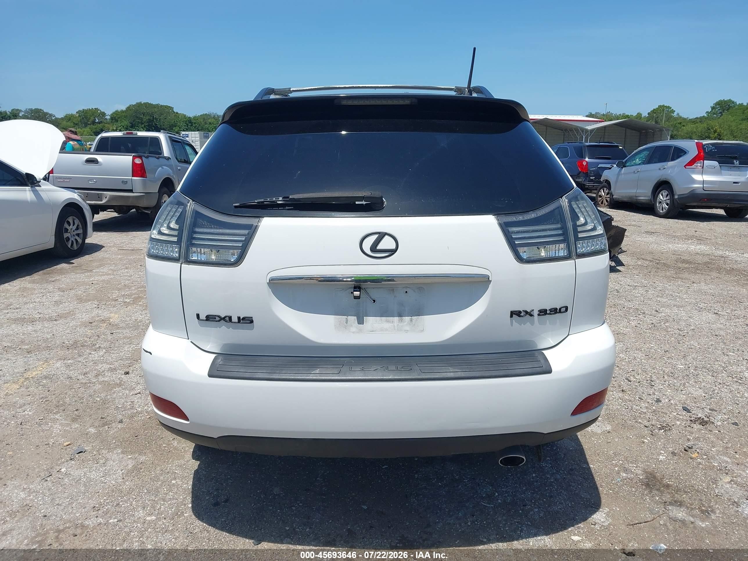 2005 Lexus Rx 330 White vin: 2T2GA31U85C041466