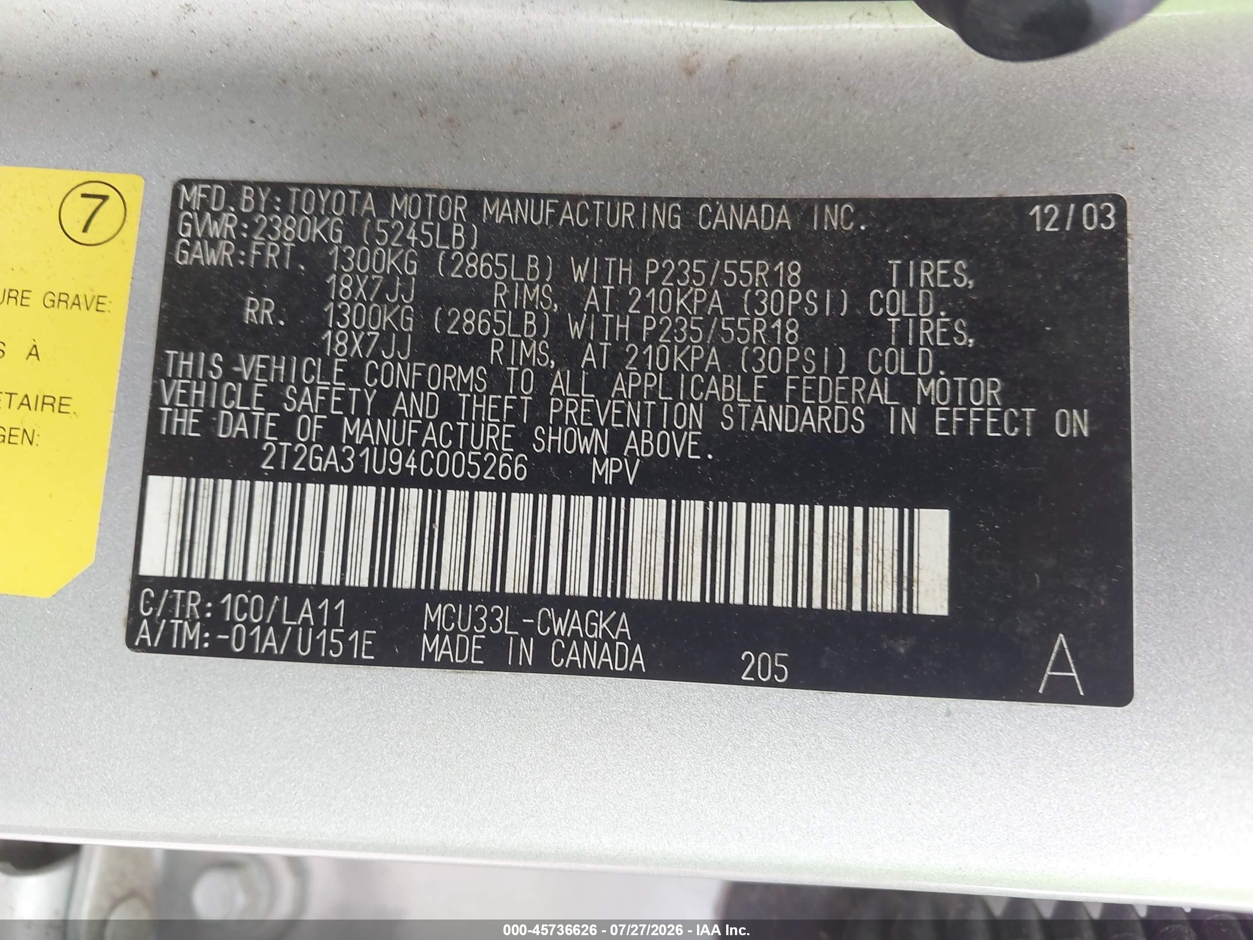 2004 Lexus Rx 330   Silver vin: 2T2GA31U94C005266