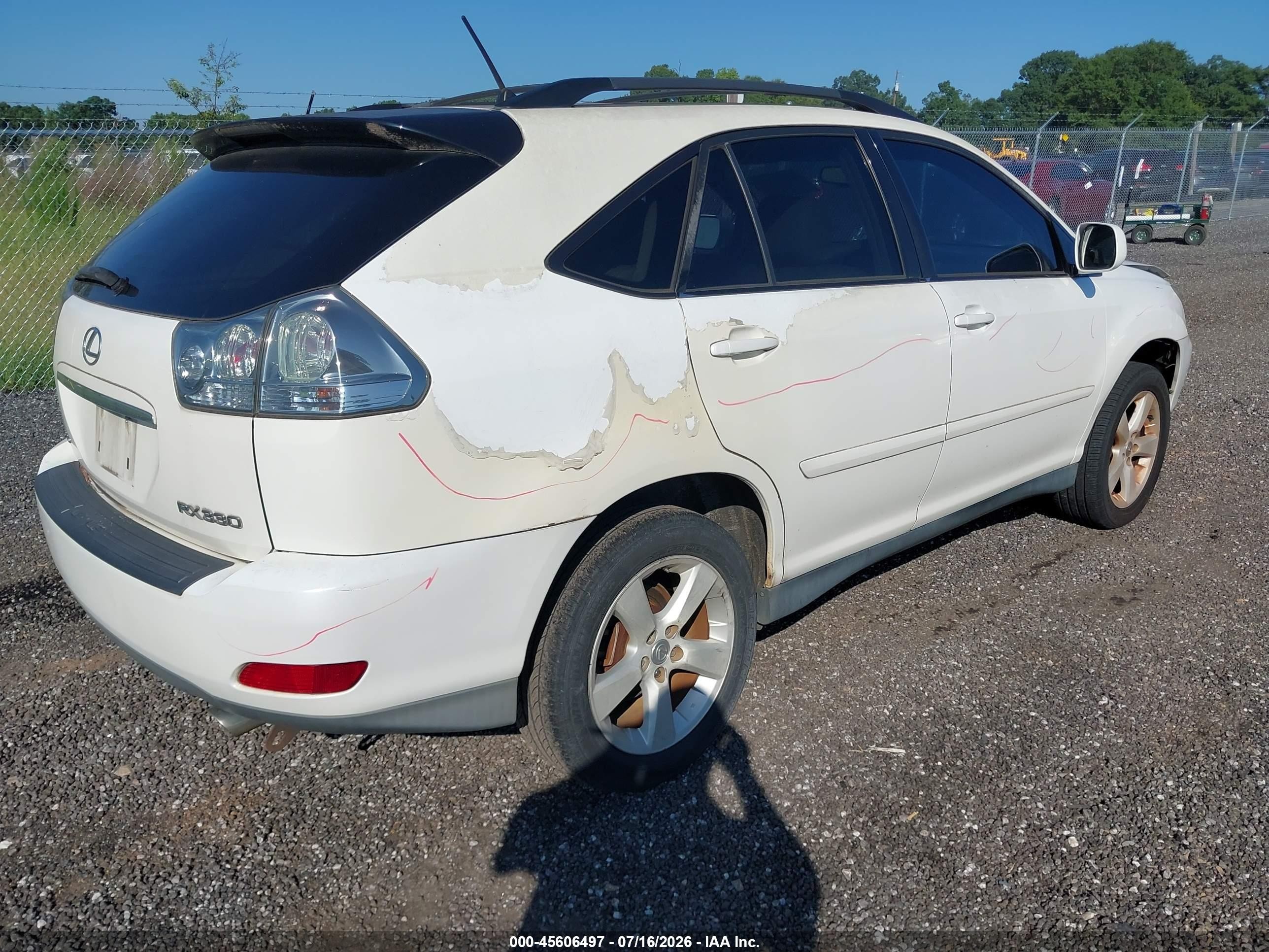 2005 Lexus Rx 330   White vin: 2T2GA31U95C019962