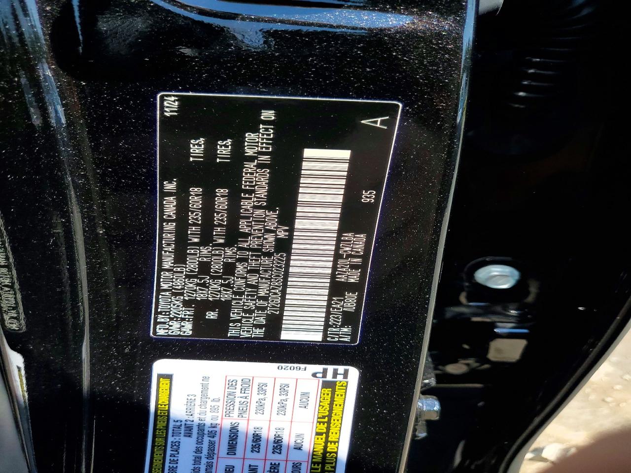 2025 Lexus Nx 250 Premium Черный vin: 2T2GDCAZ8SC023225