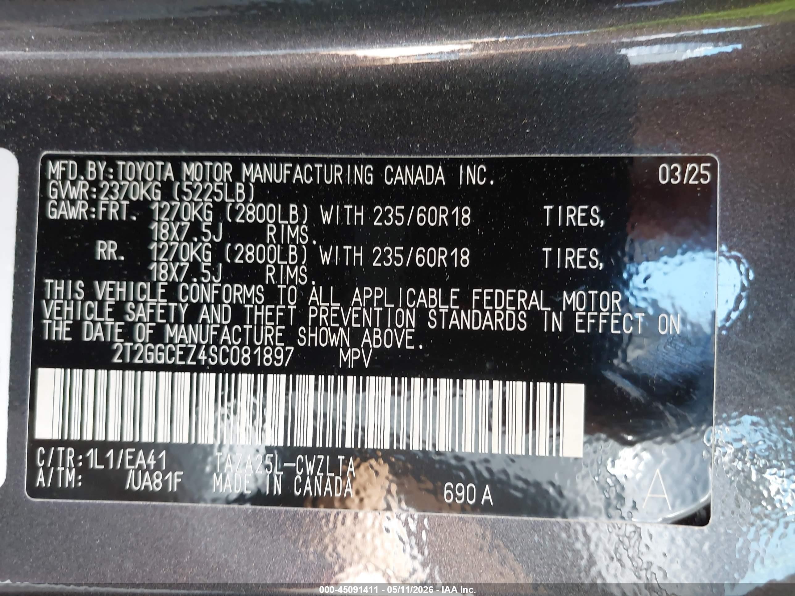 2025 Lexus Nx 350 Premium Gray vin: 2T2GGCEZ4SC081897