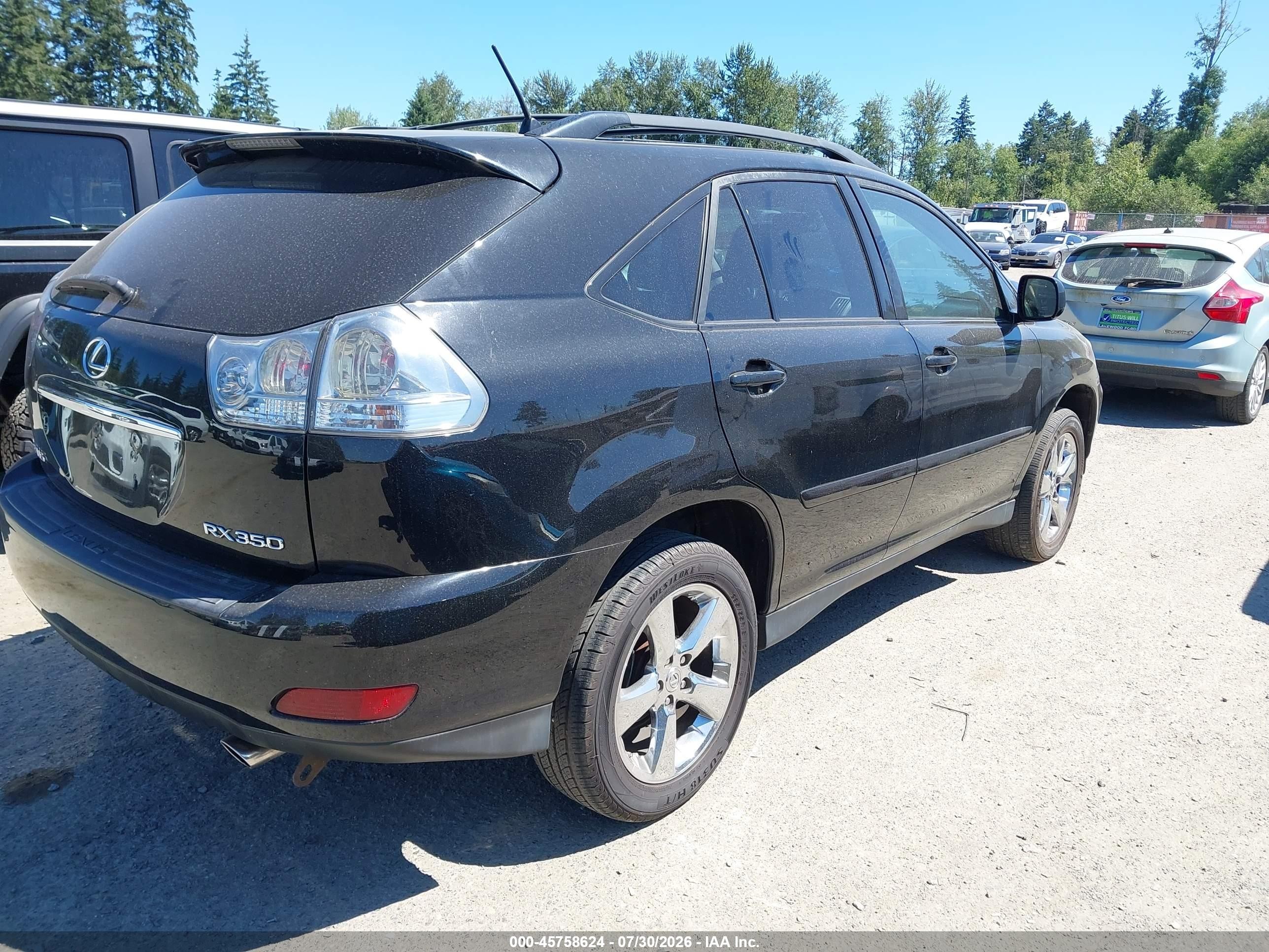 2007 Lexus Rx 350   Black vin: 2T2GK31U07C004508