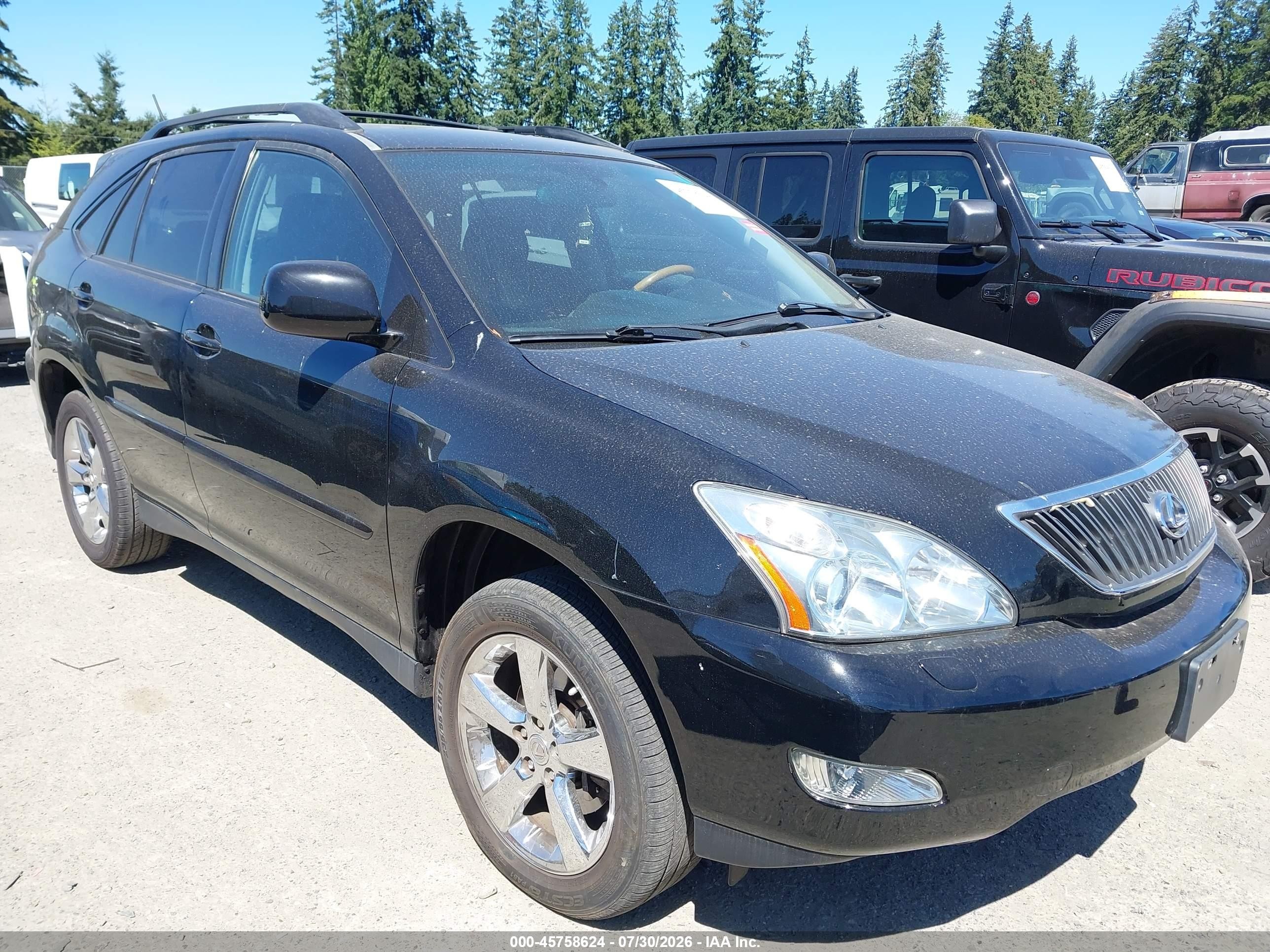 2007 Lexus Rx 350   Black vin: 2T2GK31U07C004508