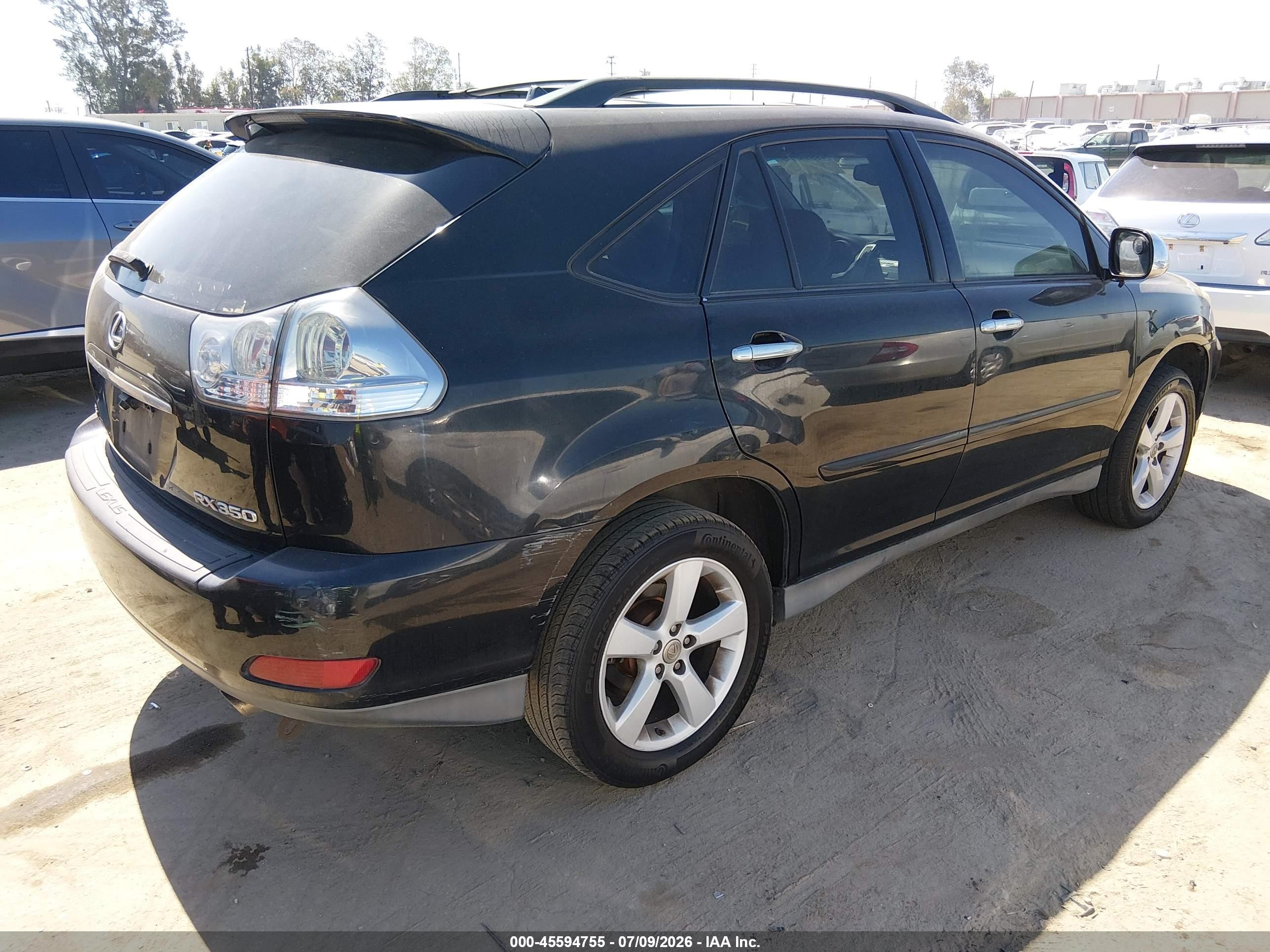2007 Lexus Rx 350   Black vin: 2T2GK31U07C005321