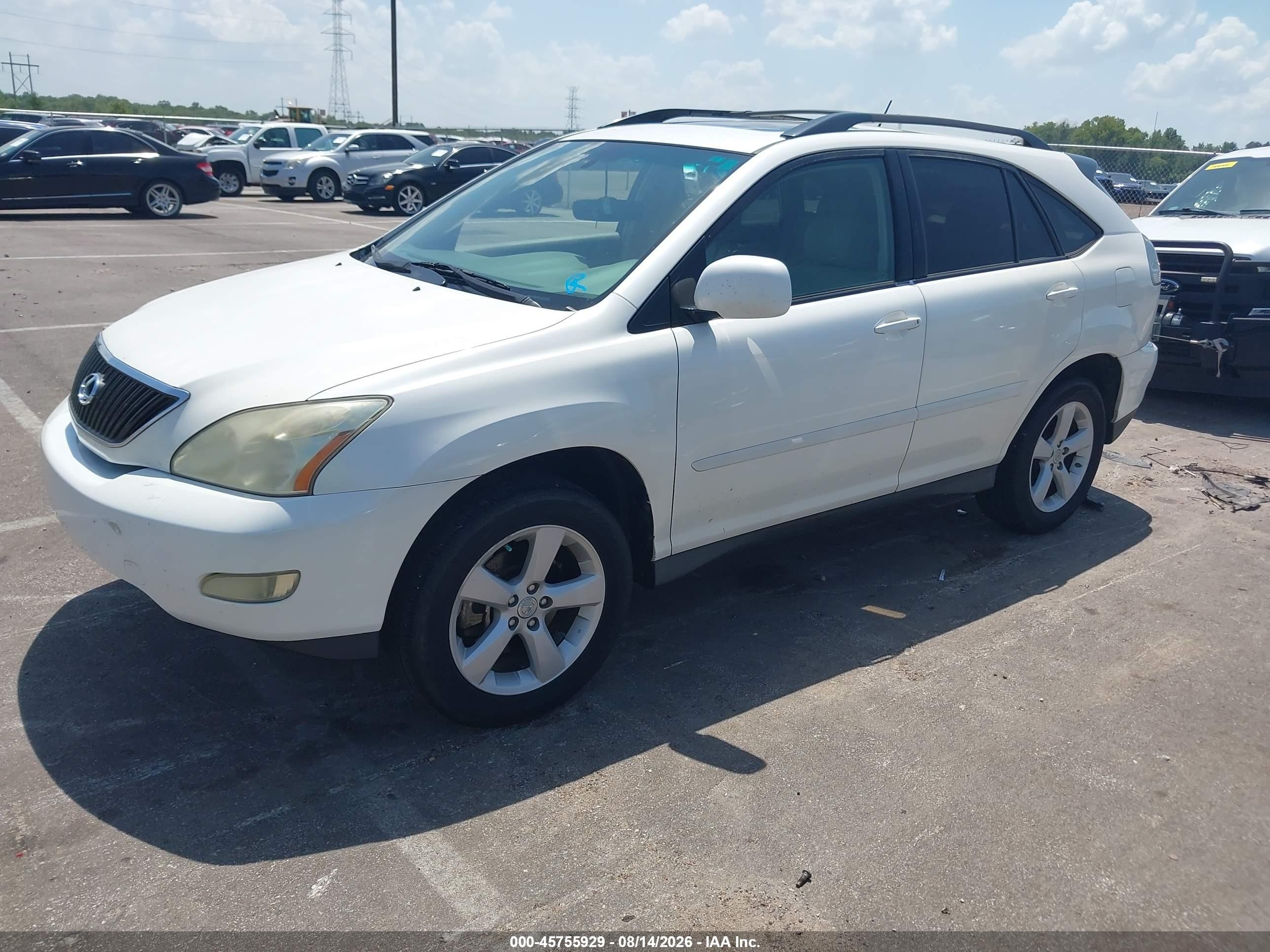 2007 Lexus Rx 350   White vin: 2T2GK31U07C013578