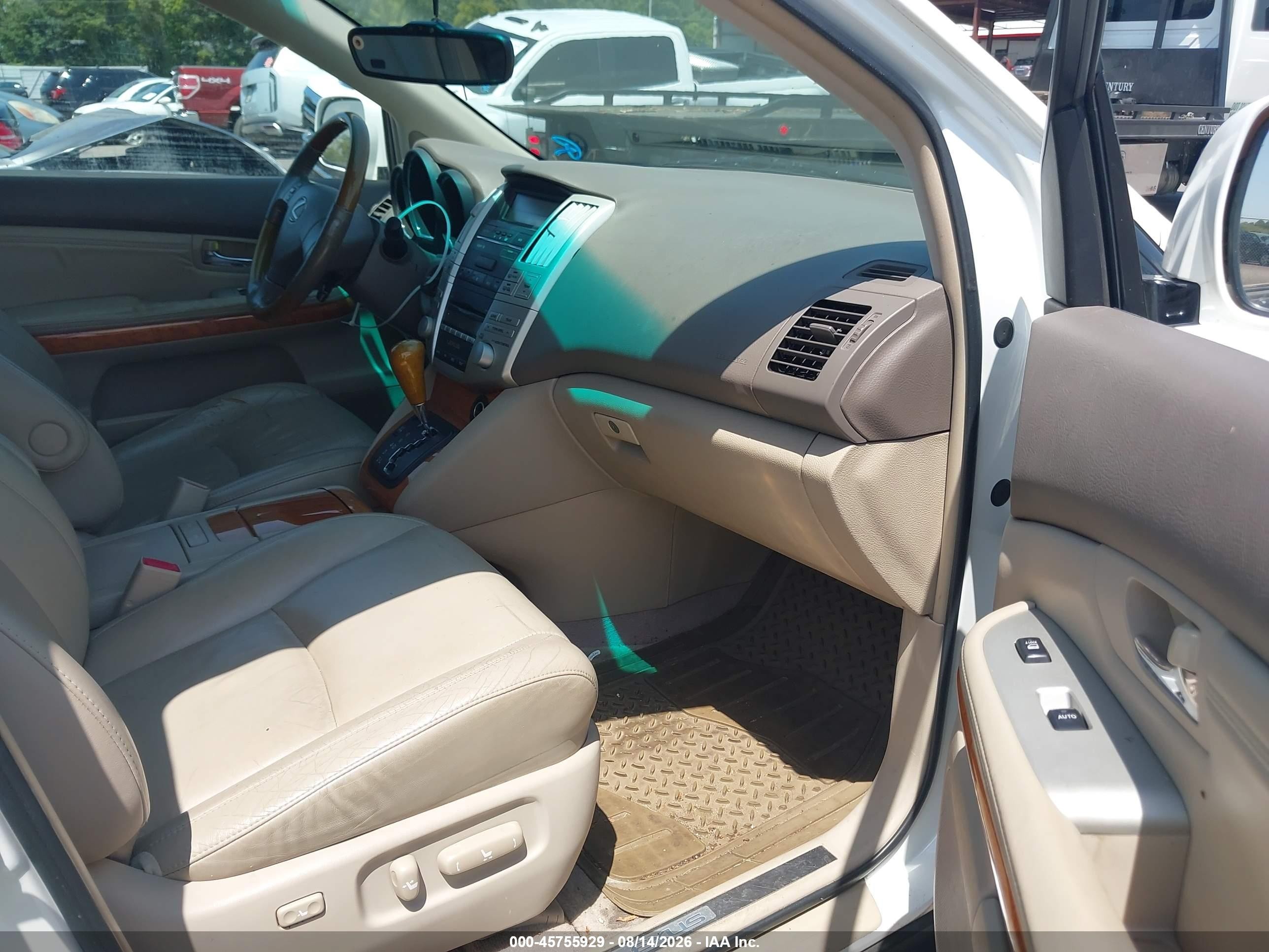 2007 Lexus Rx 350   White vin: 2T2GK31U07C013578